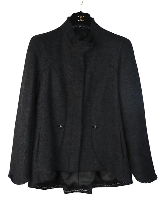 Vintage Chanel Black Tweed Jacket