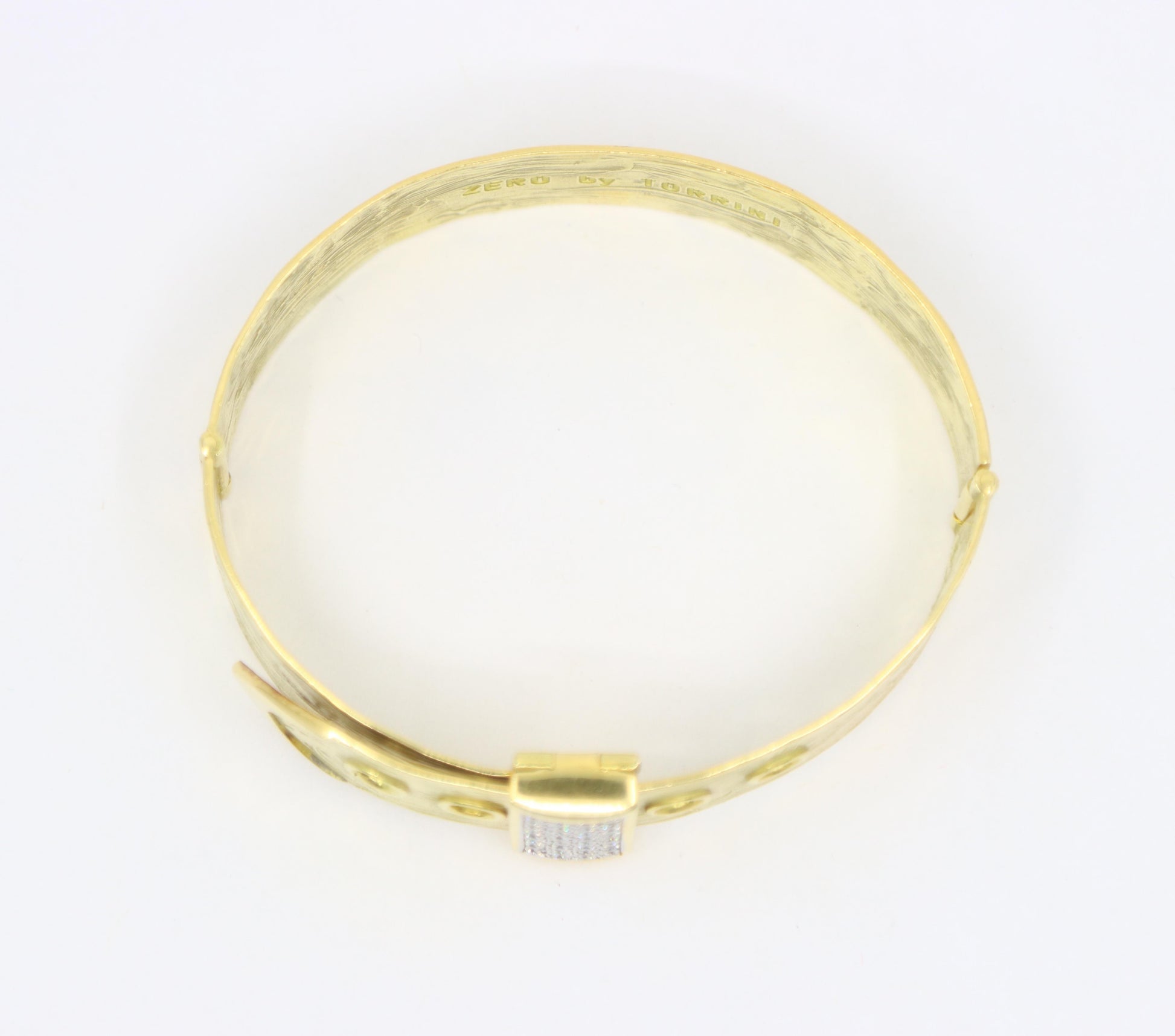 Zero by Torrini 18K Gold & Diamond Belt Form Bracelet