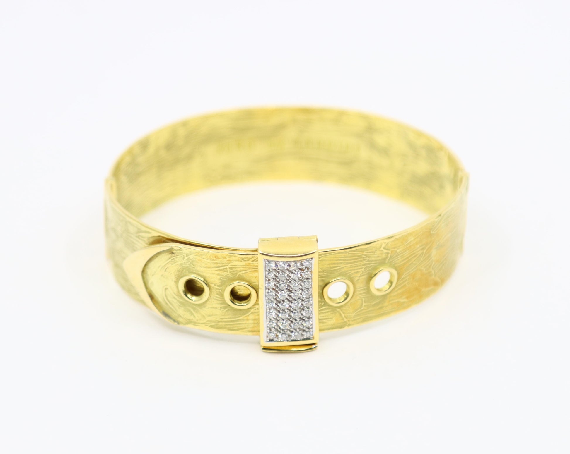 Zero by Torrini 18K Gold & Diamond Belt Form Bracelet