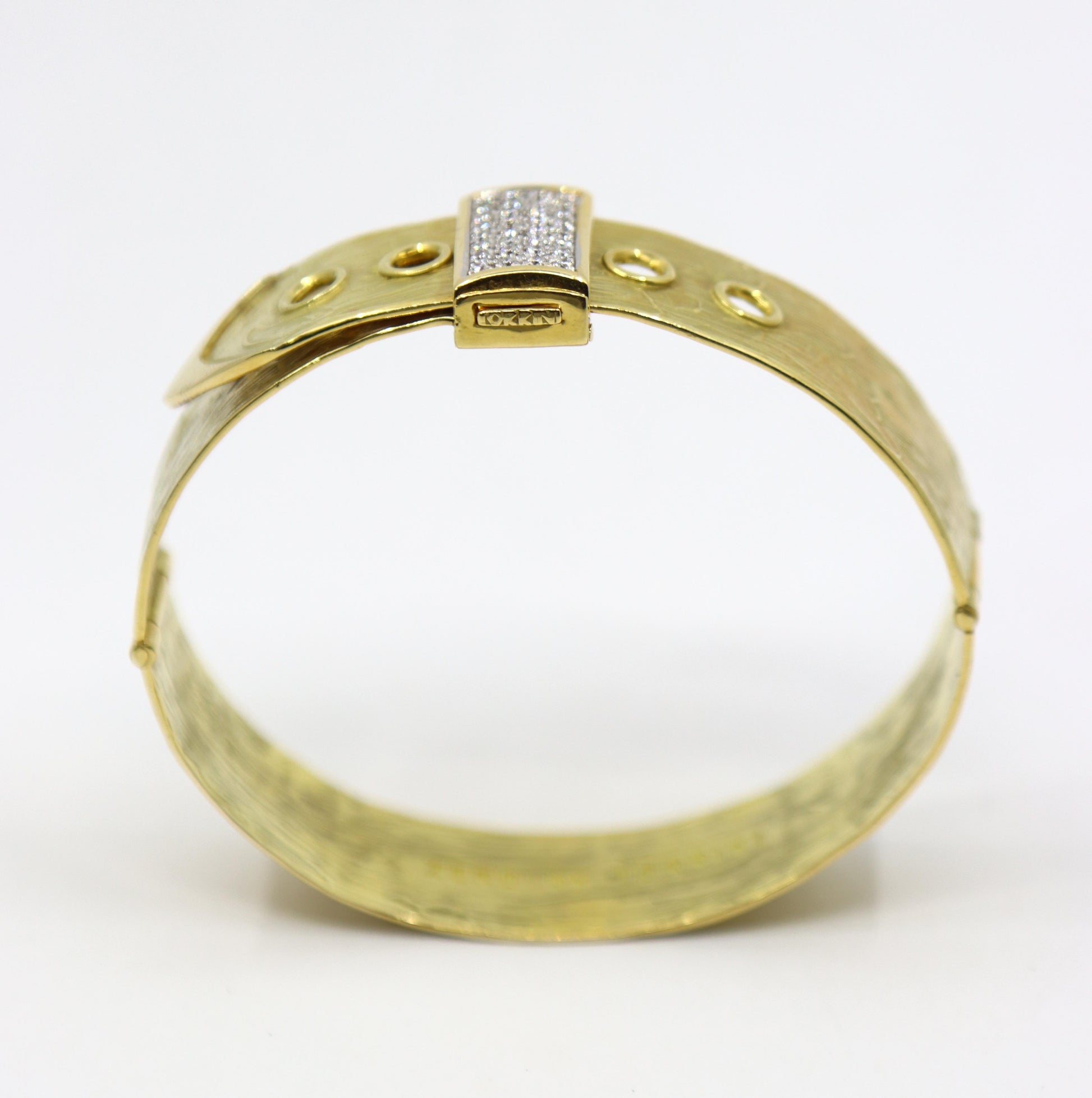 Zero by Torrini 18K Gold & Diamond Belt Form Bracelet