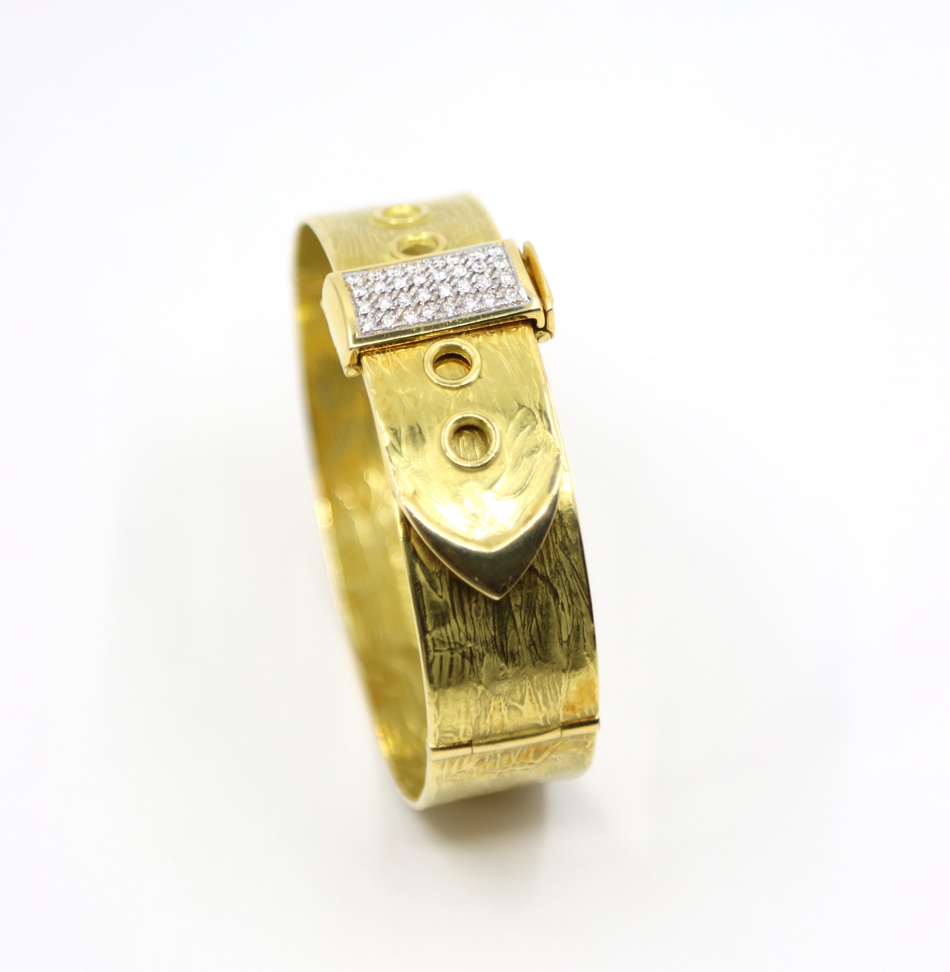 Zero by Torrini 18K Gold & Diamond Belt Form Bracelet