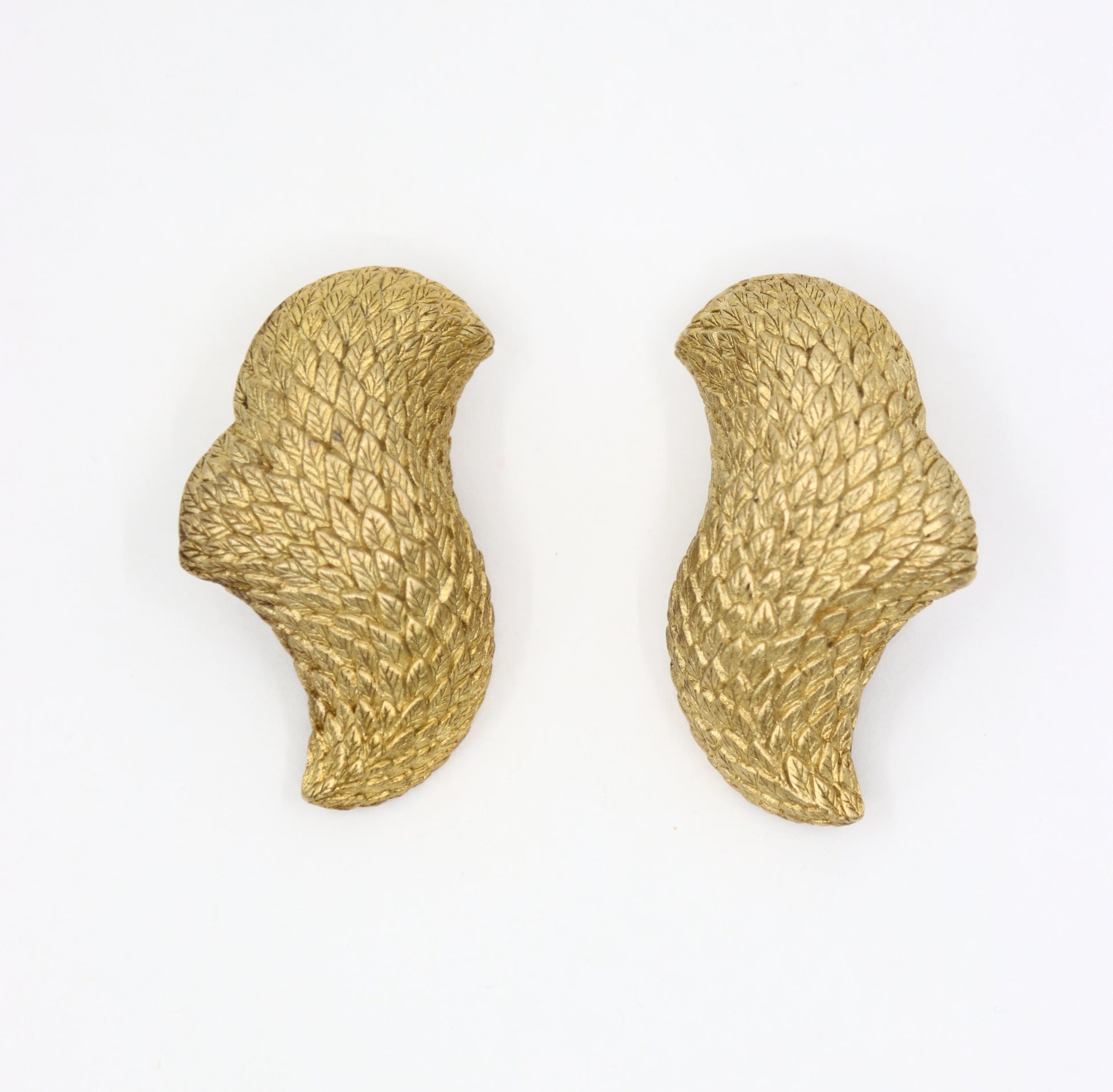 Vintage Stephen Dureck Sterling Silver Gold Tone Textured Earrings