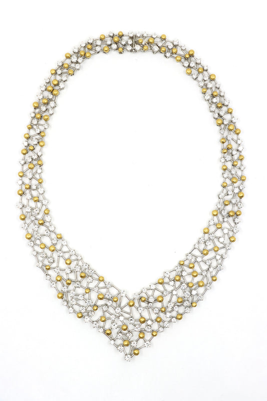 Vintage 18K Gold & Platinum Diamond Necklace