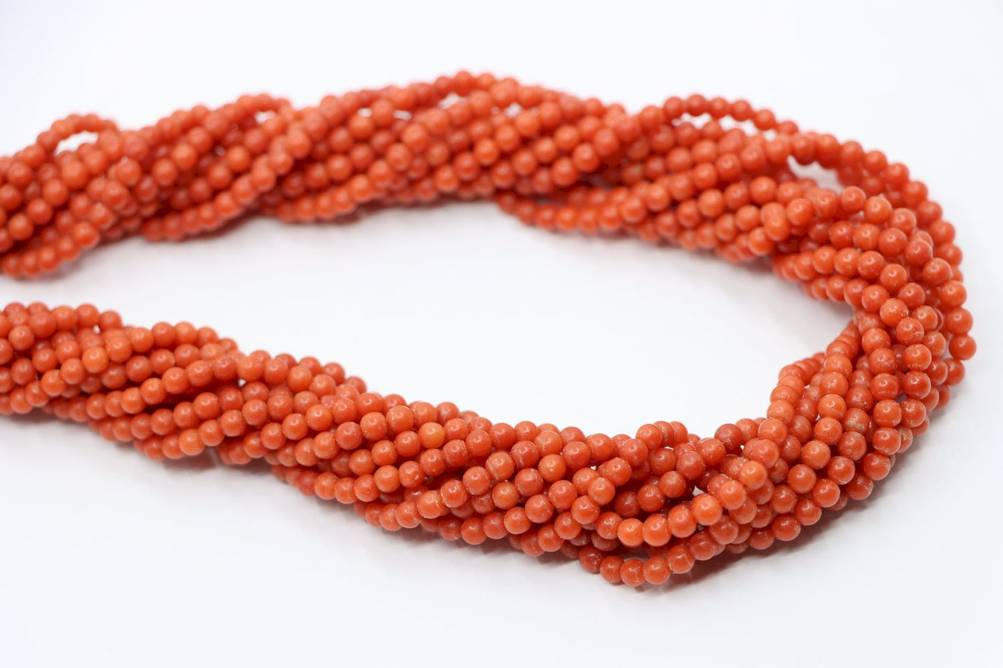 18K Gold Muti-Stands Coral Beads Necklace