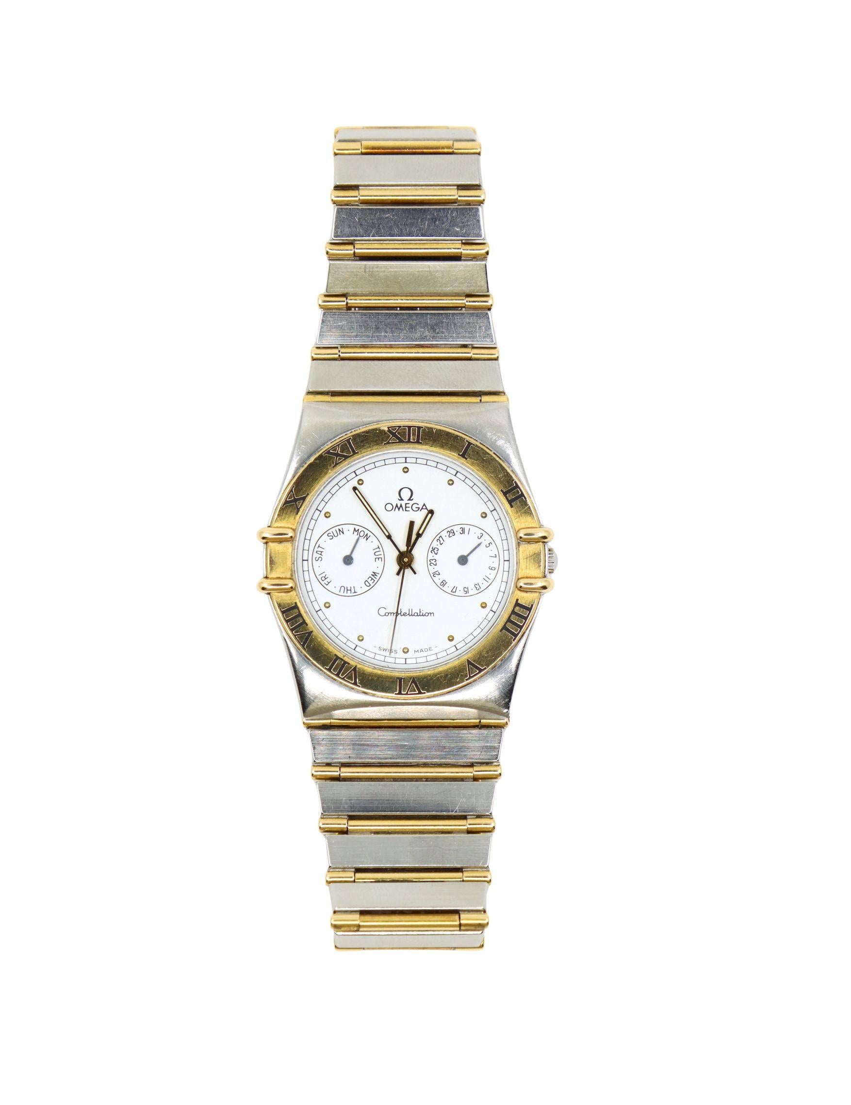 Omega Constellation 18K Gold & Stainless Steel Quartz Watch