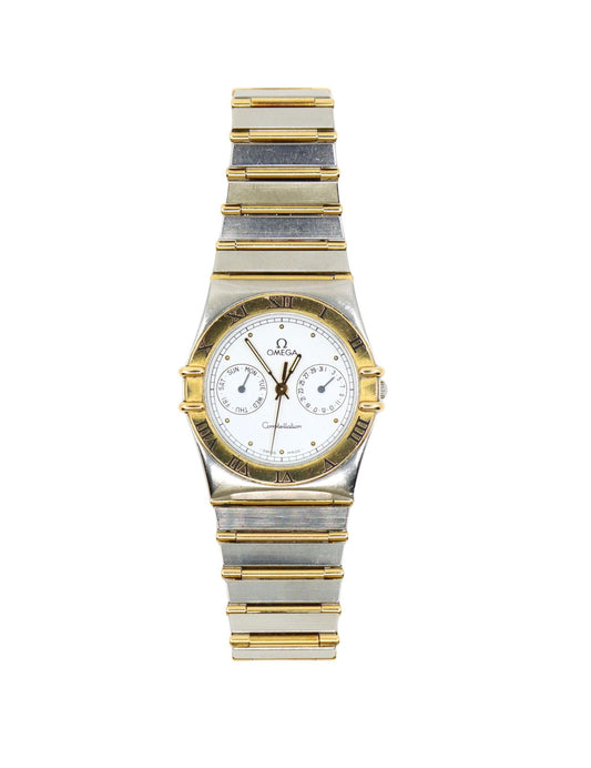 Omega Constellation 18K Gold & Stainless Steel Quartz Watch
