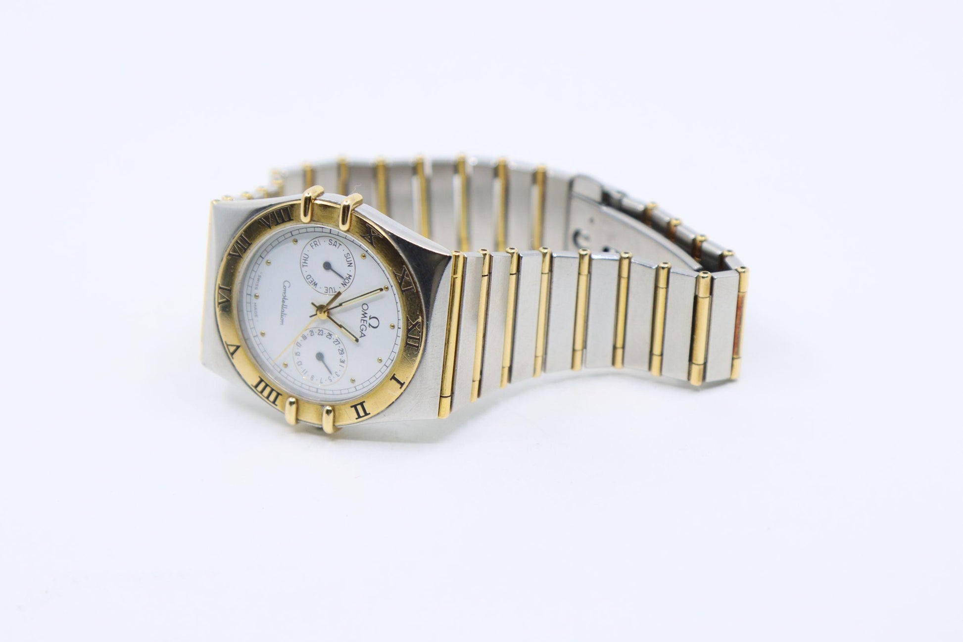 Omega Constellation 18K Gold & Stainless Steel Quartz Watch