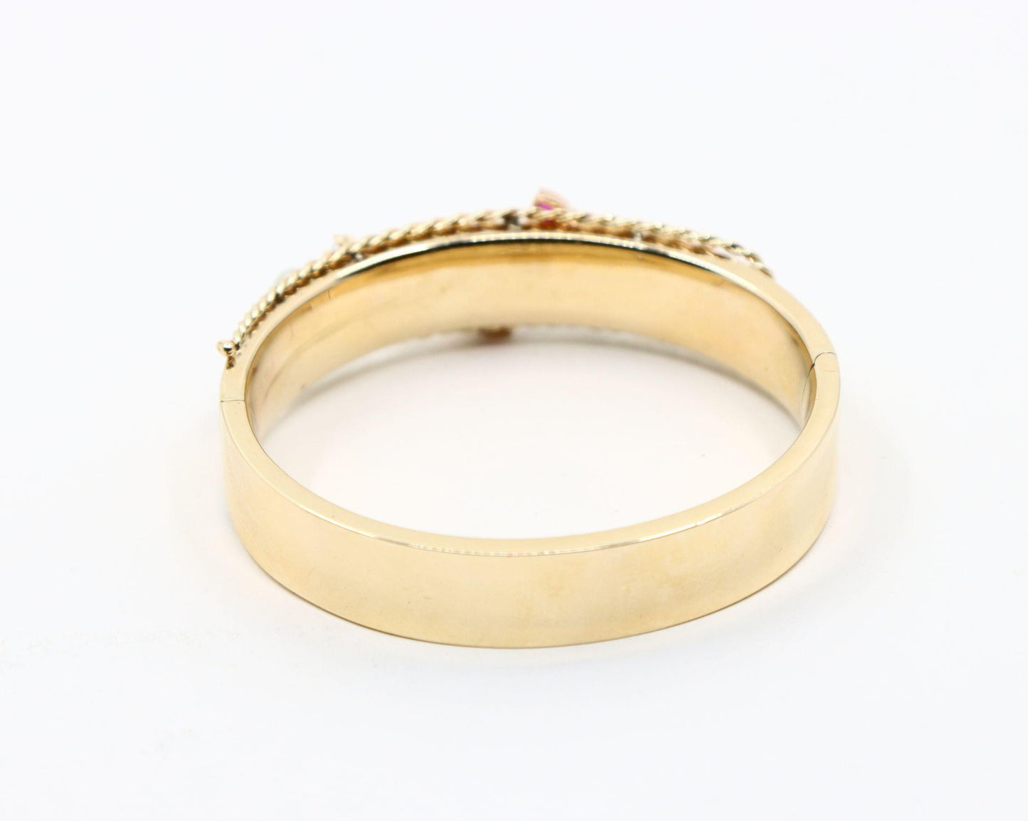 14K Gold Diamond Sapphire Pearl Bracelet