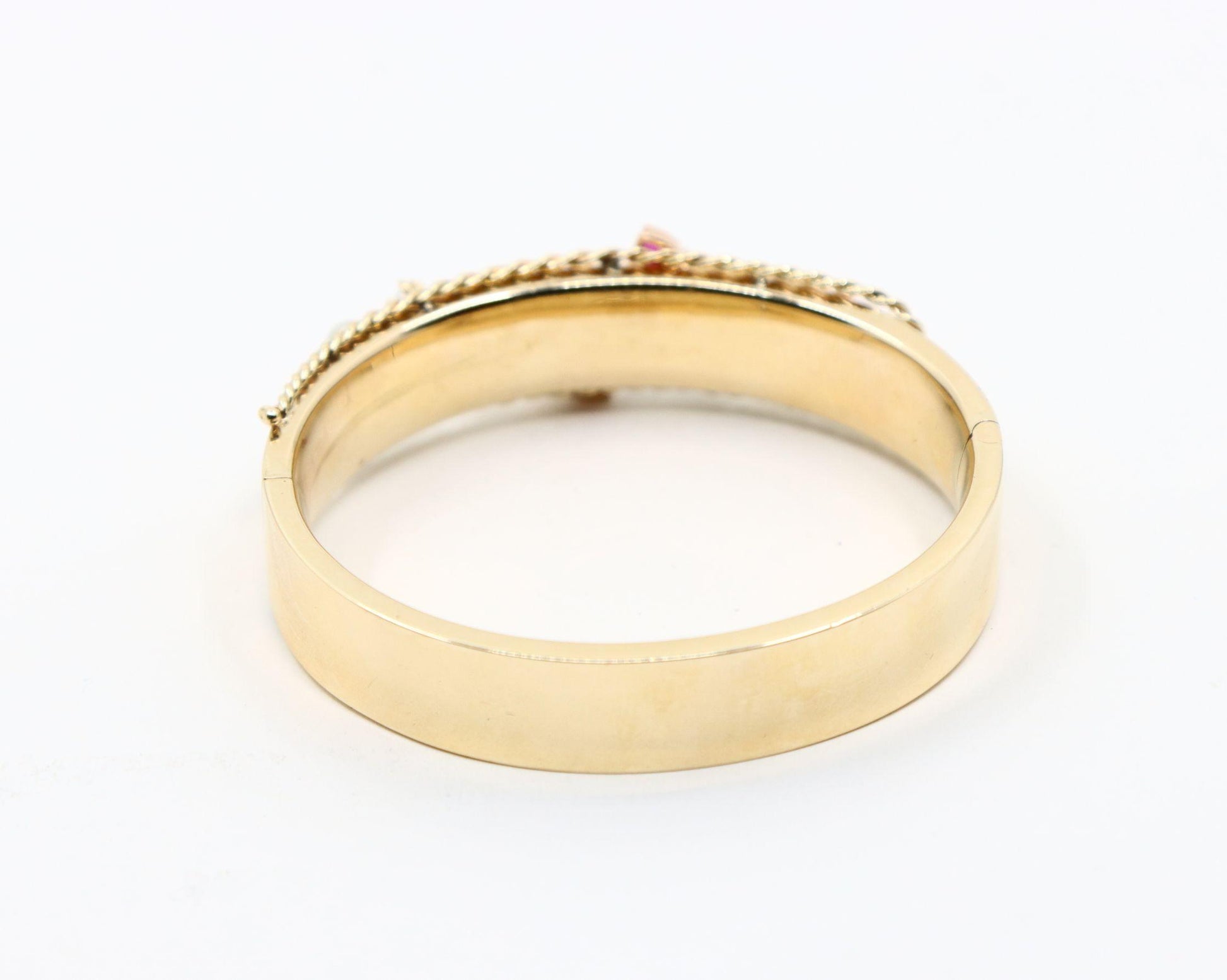 14K Gold Diamond Sapphire Pearl Bracelet