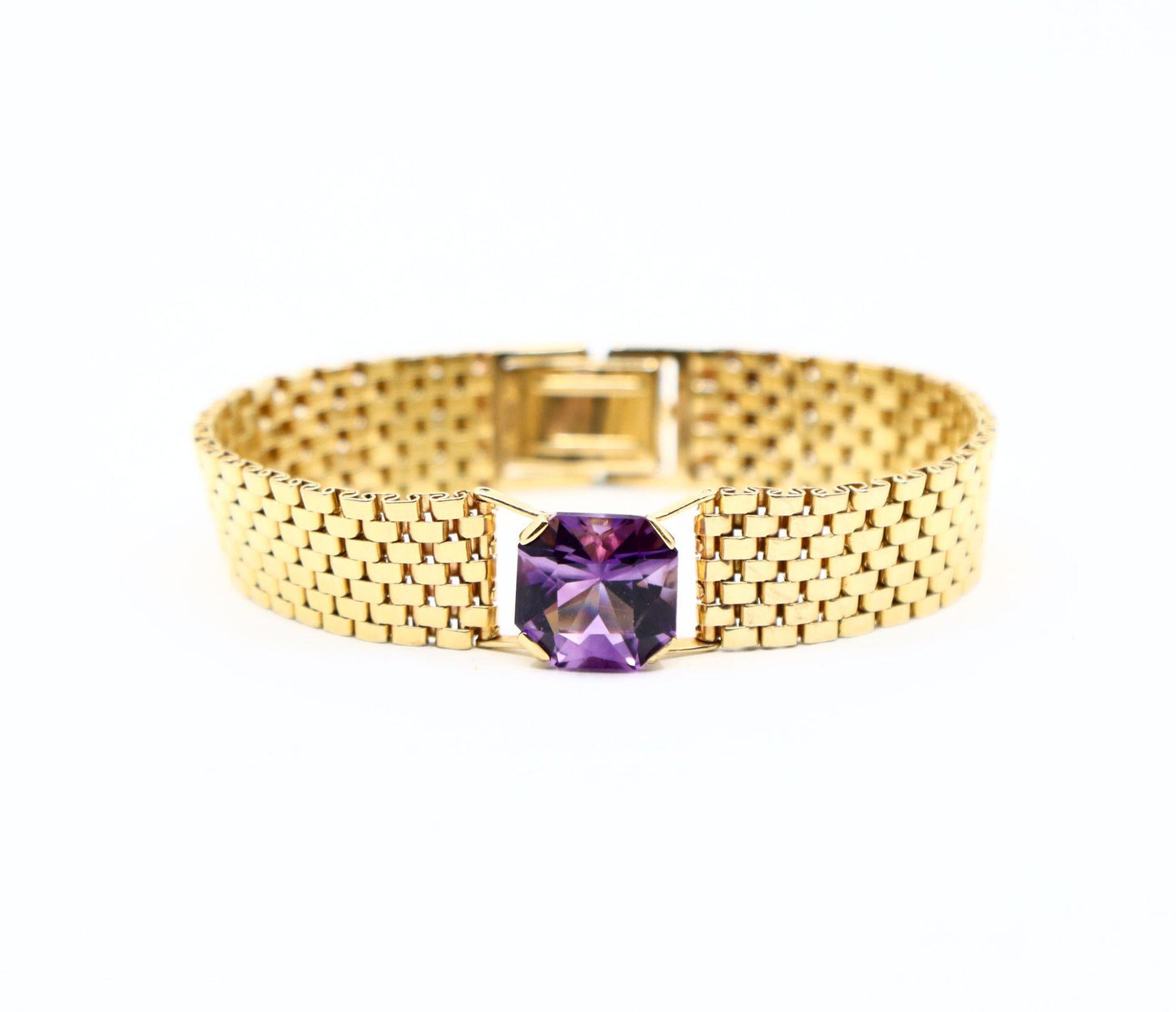 14K Gold Amethyst Jubilee Bracelet