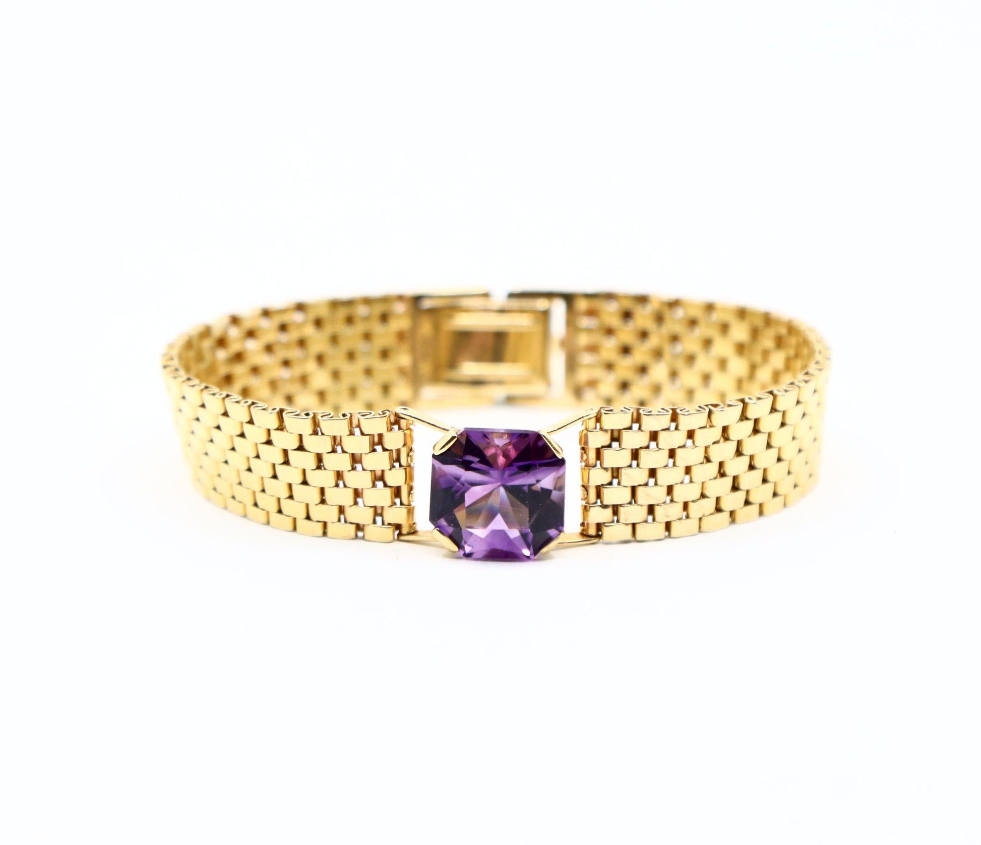 14K Gold Amethyst Jubilee Bracelet