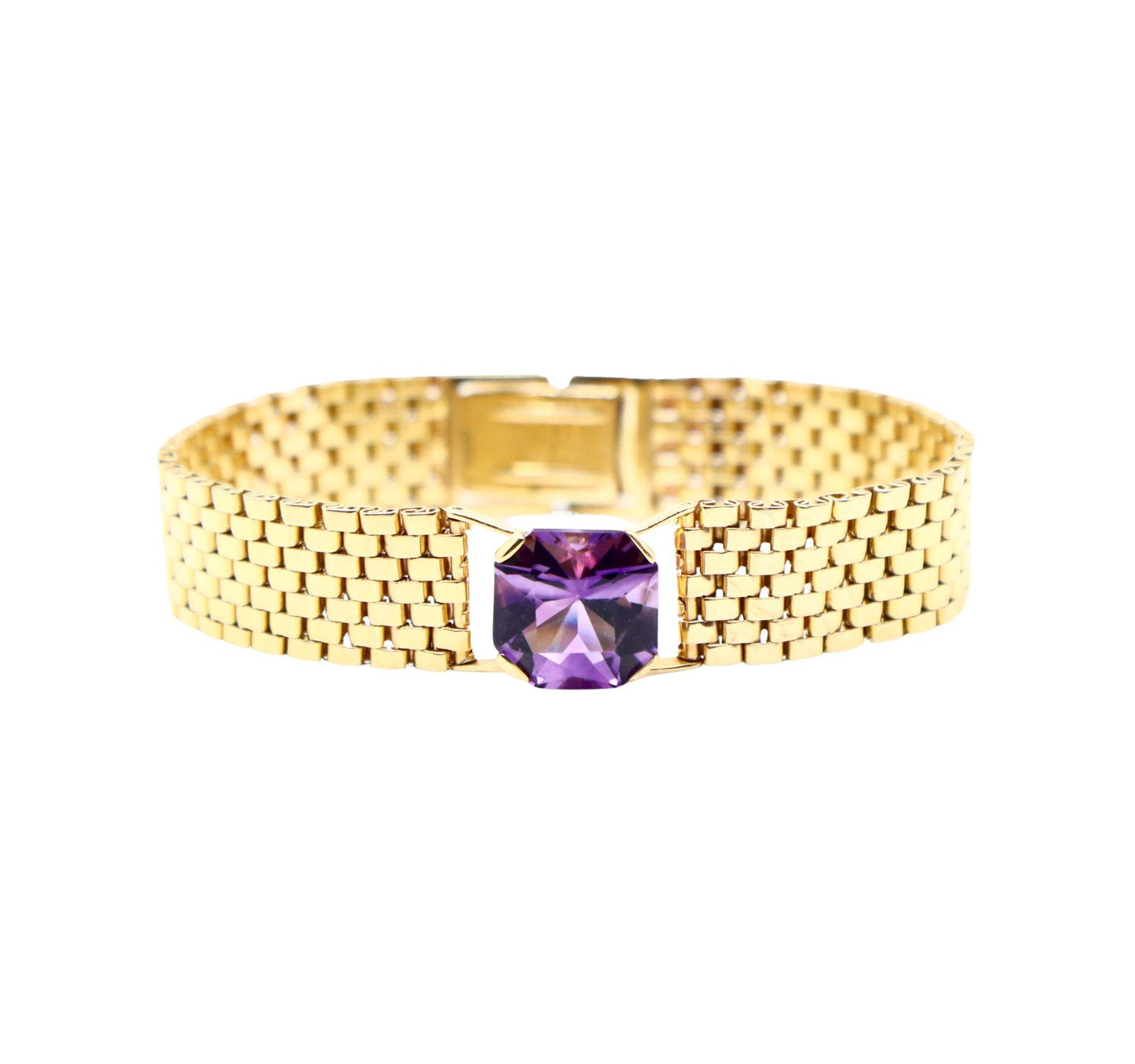 14K Gold Amethyst Jubilee Bracelet