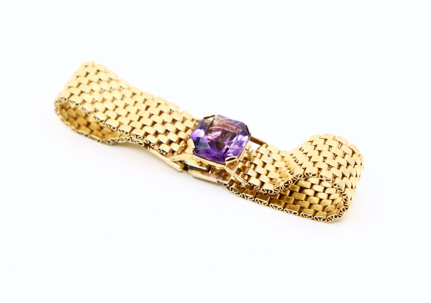 14K Gold Amethyst Jubilee Bracelet