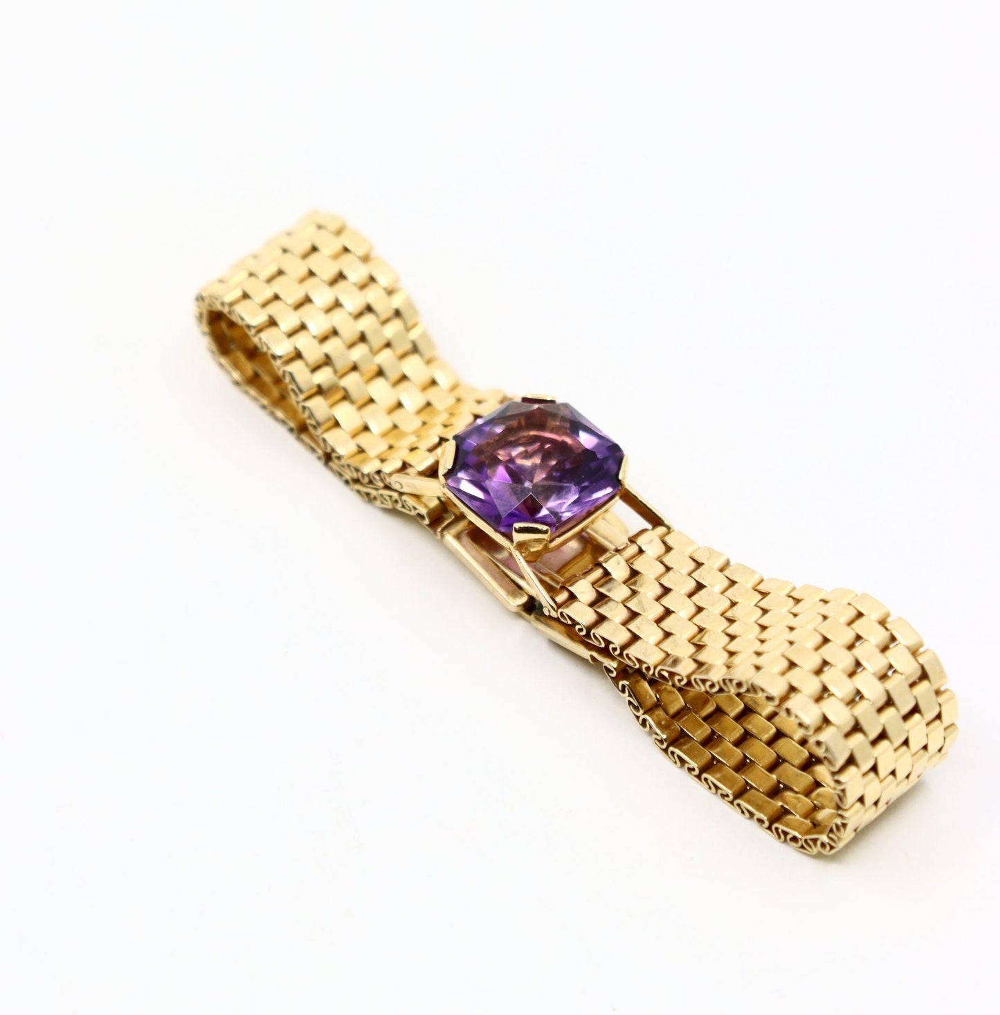 14K Gold Amethyst Jubilee Bracelet