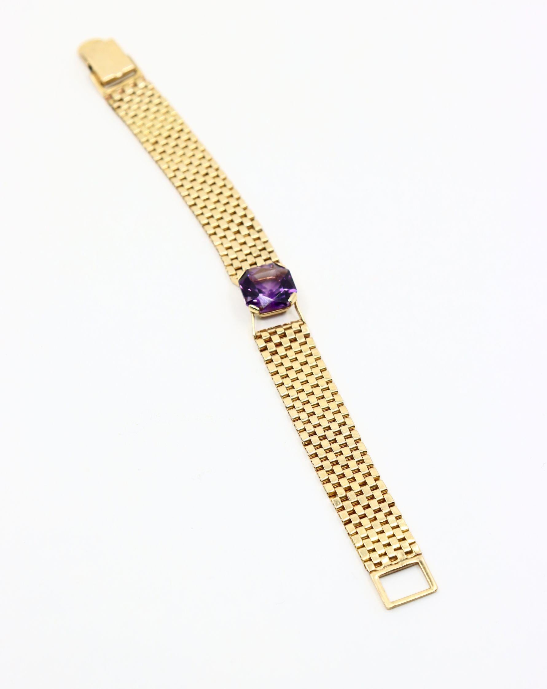 14K Gold Amethyst Jubilee Bracelet