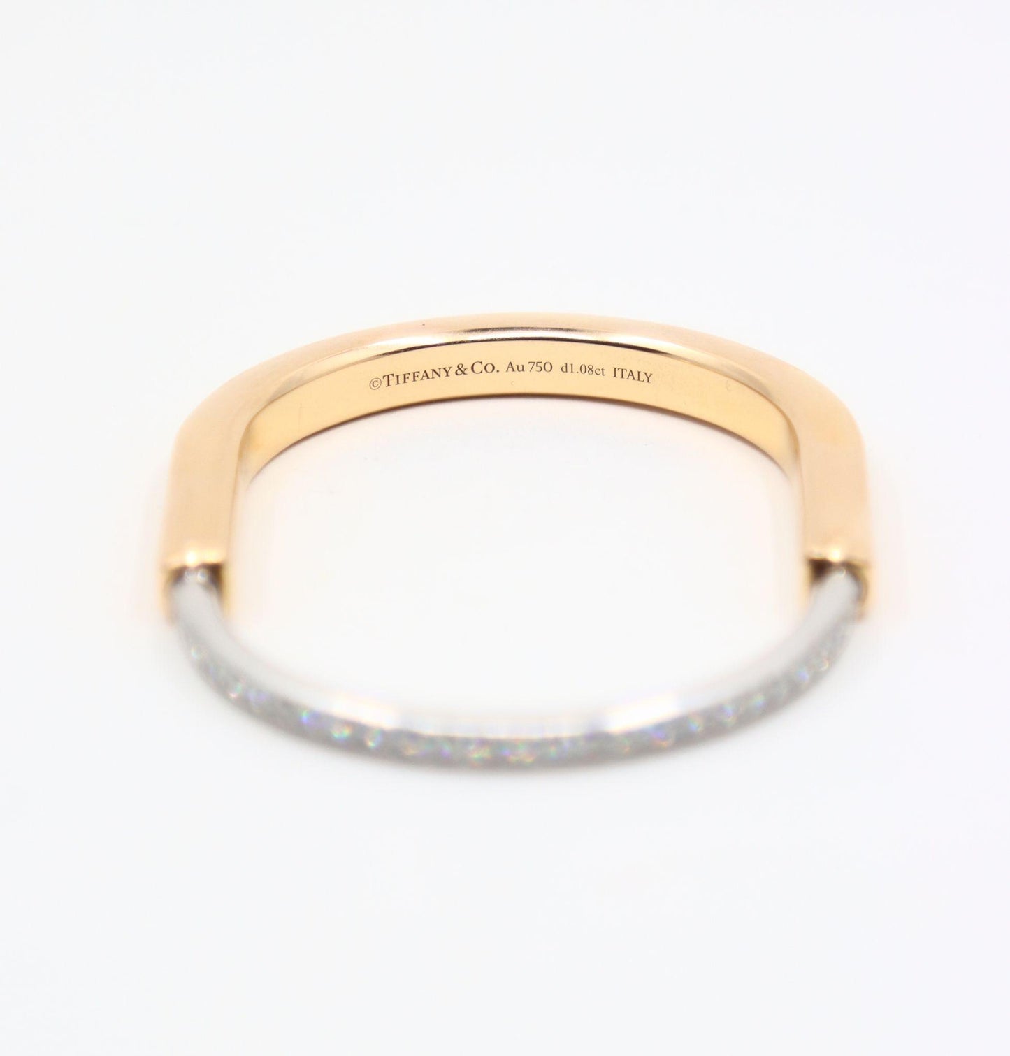 Tiffany & Co. Lock 18K White & Yellow Gold Diamond Bracelet