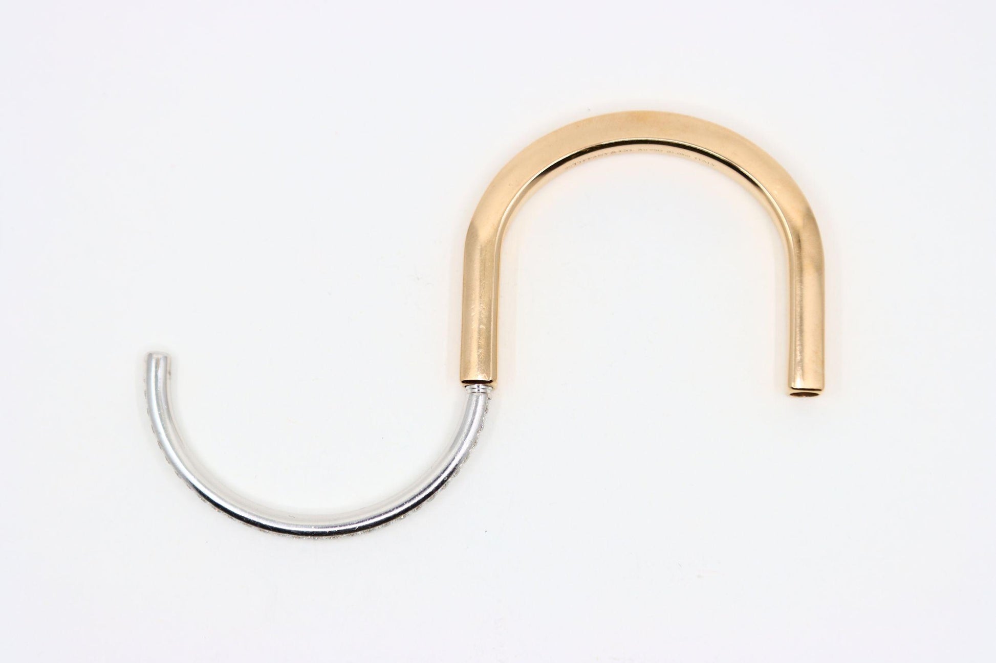 Tiffany & Co. Lock 18K White & Yellow Gold Diamond Bracelet