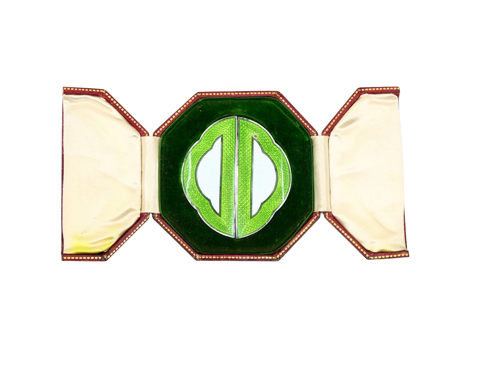 Antique Sliver Enamel Belt Buckle