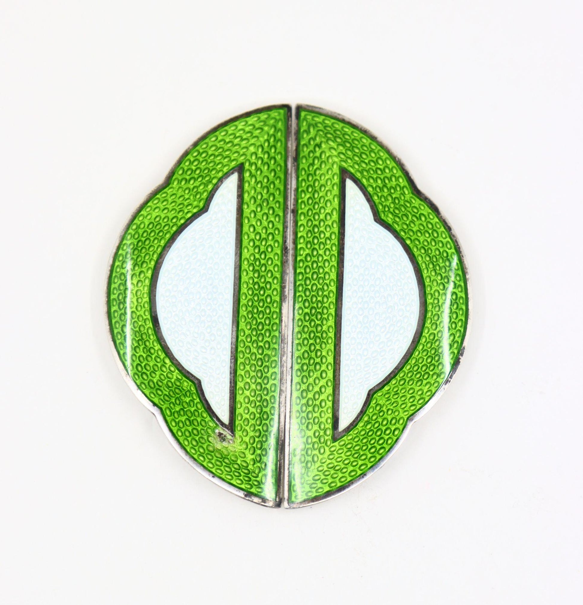 Antique Sliver Enamel Belt Buckle