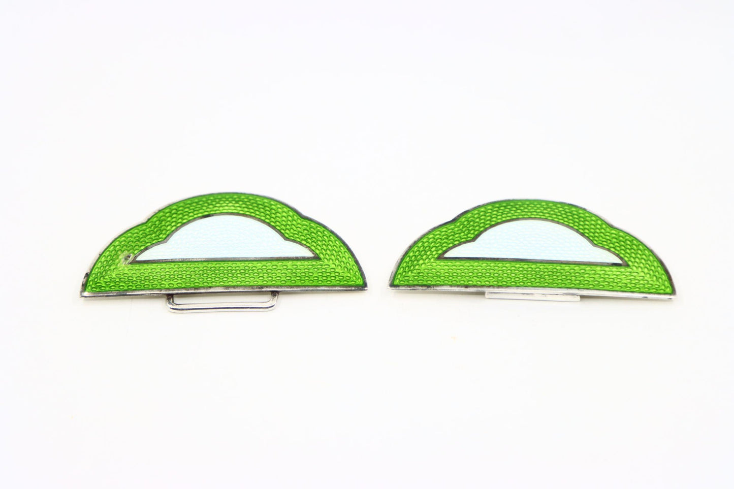 Antique Sliver Enamel Belt Buckle