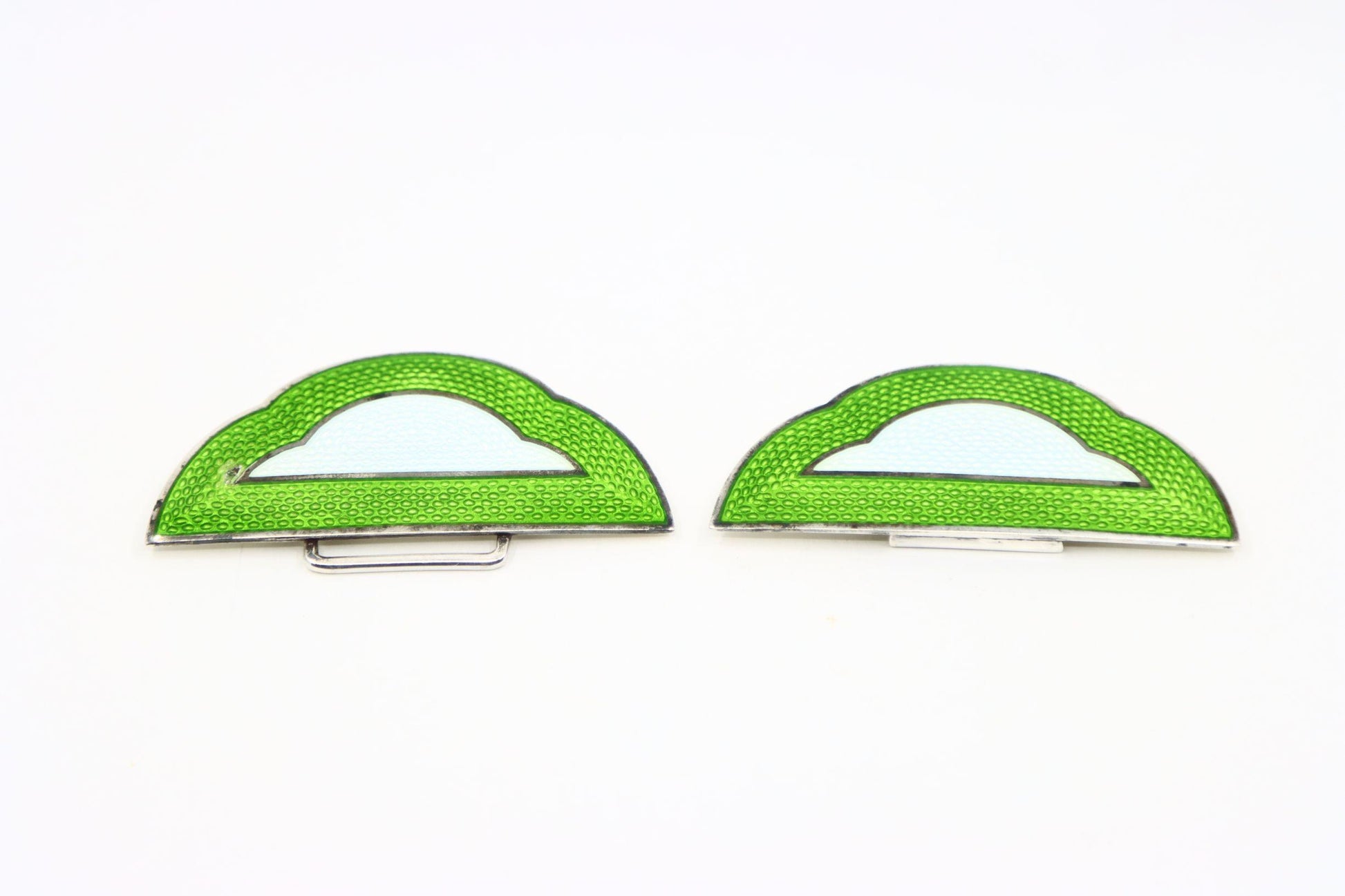 Antique Sliver Enamel Belt Buckle