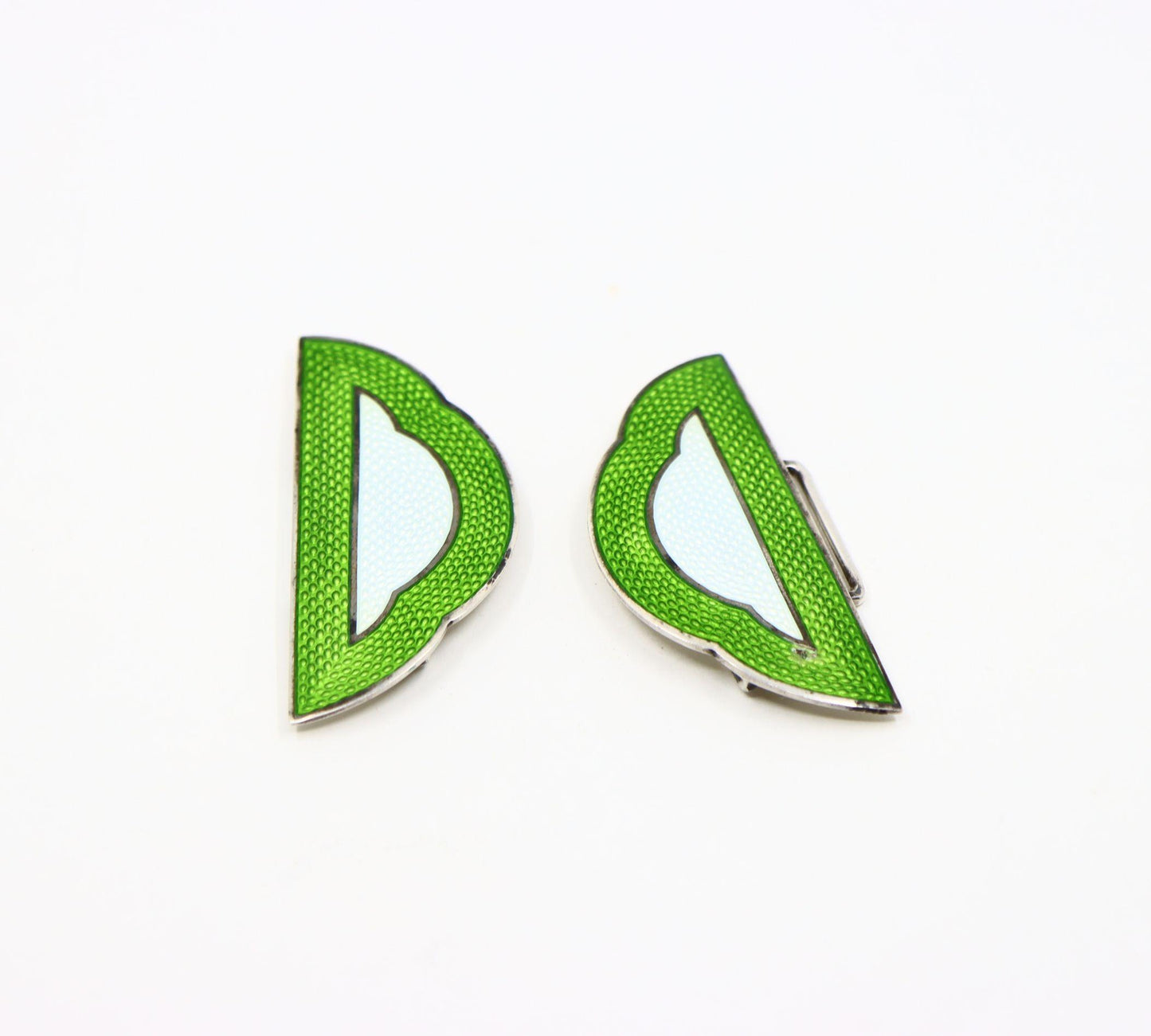 Antique Sliver Enamel Belt Buckle