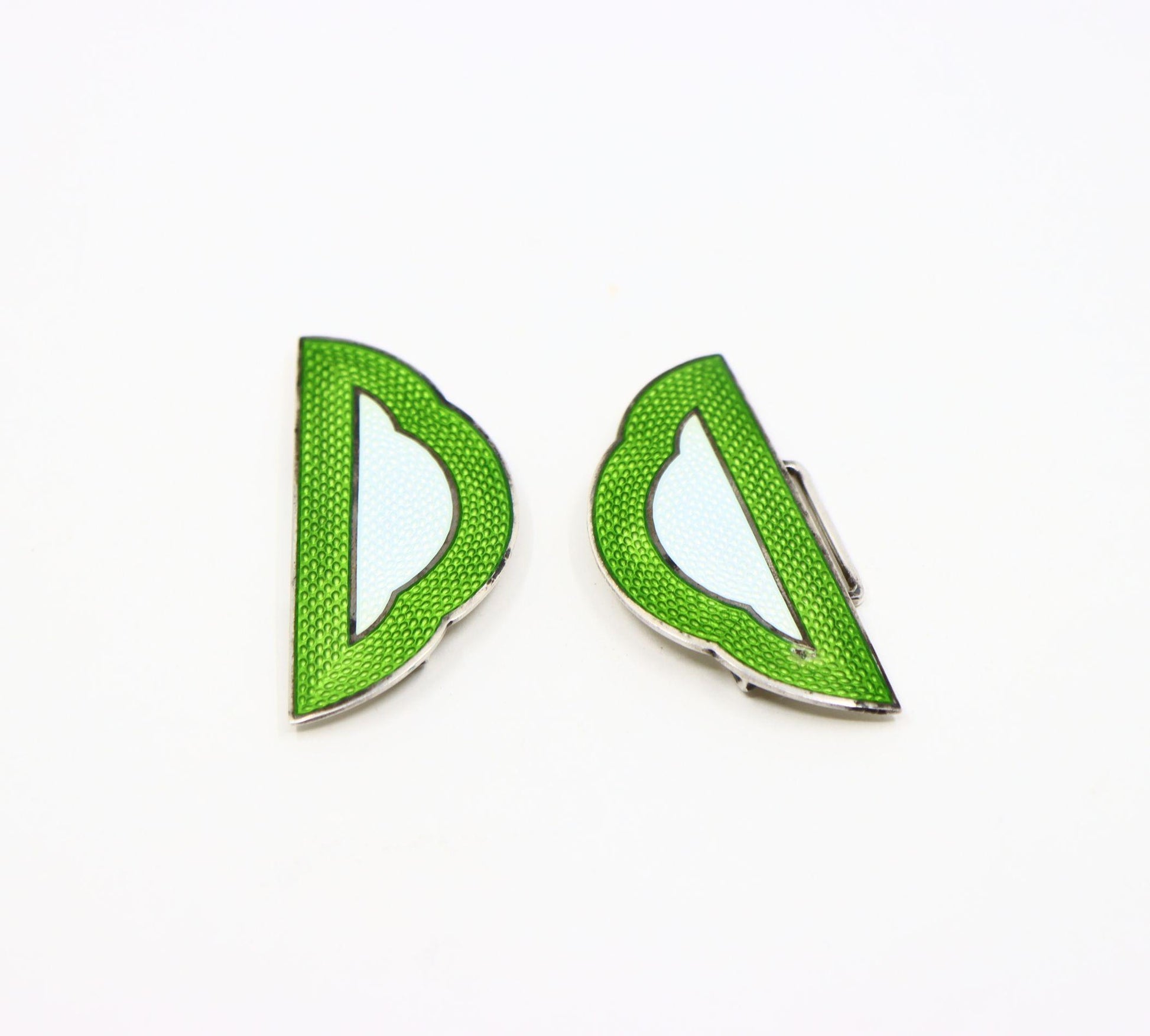 Antique Sliver Enamel Belt Buckle