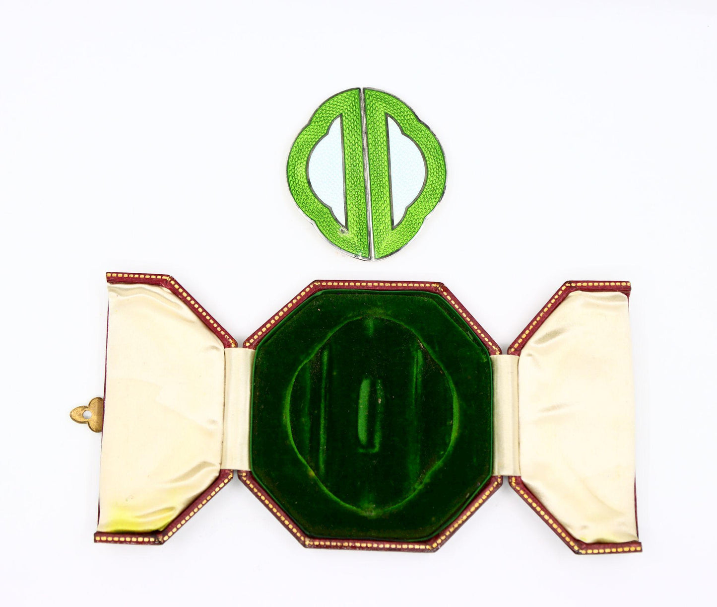 Antique Sliver Enamel Belt Buckle