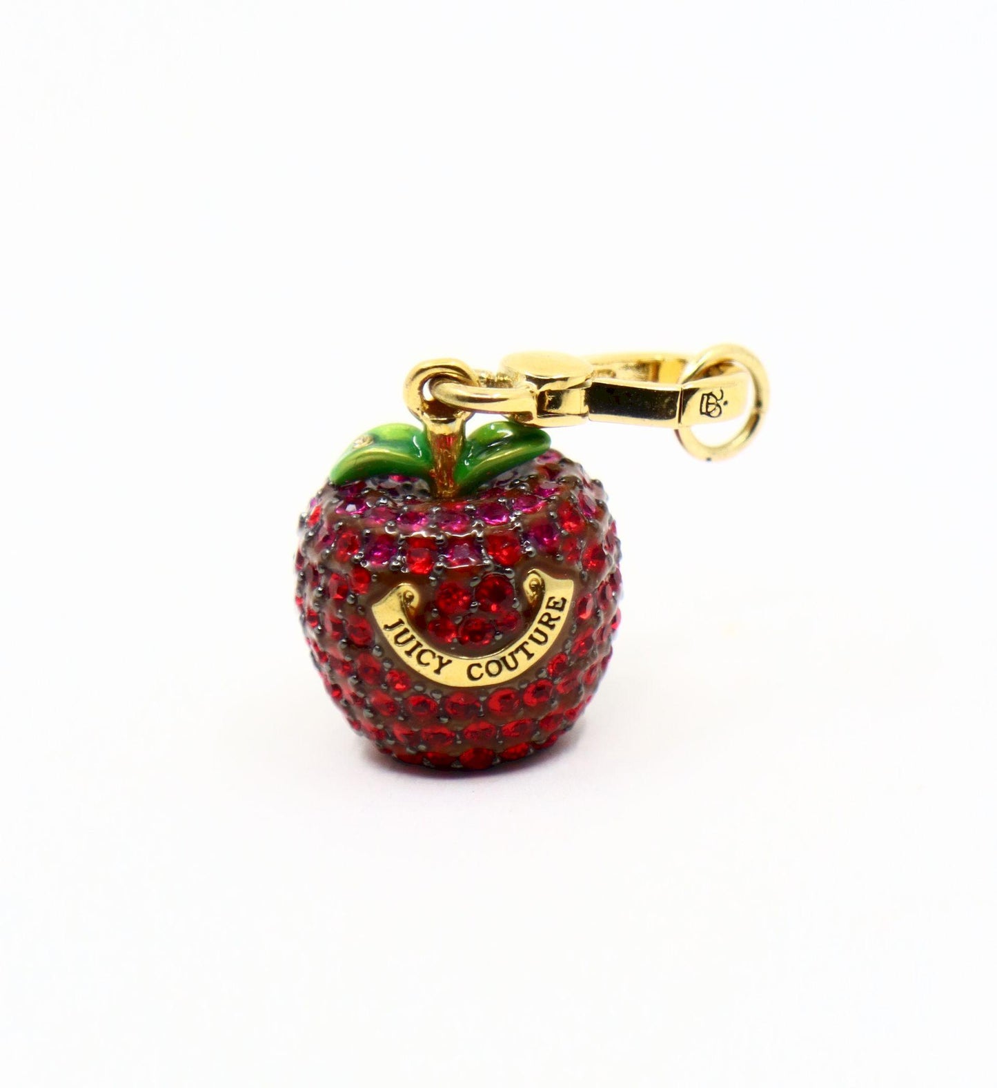 Vintage  Juicy Couture Gold Tone Rhinestone Apple Charm