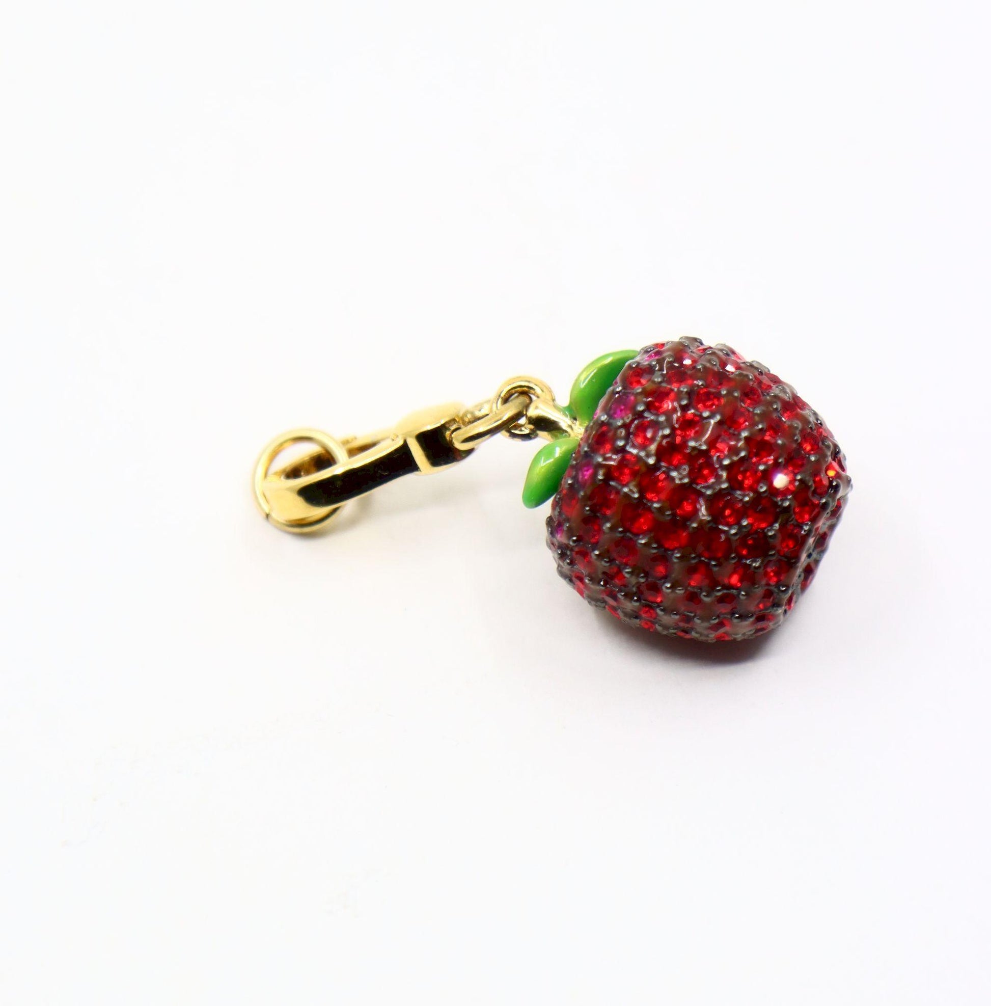 Vintage  Juicy Couture Gold Tone Rhinestone Apple Charm