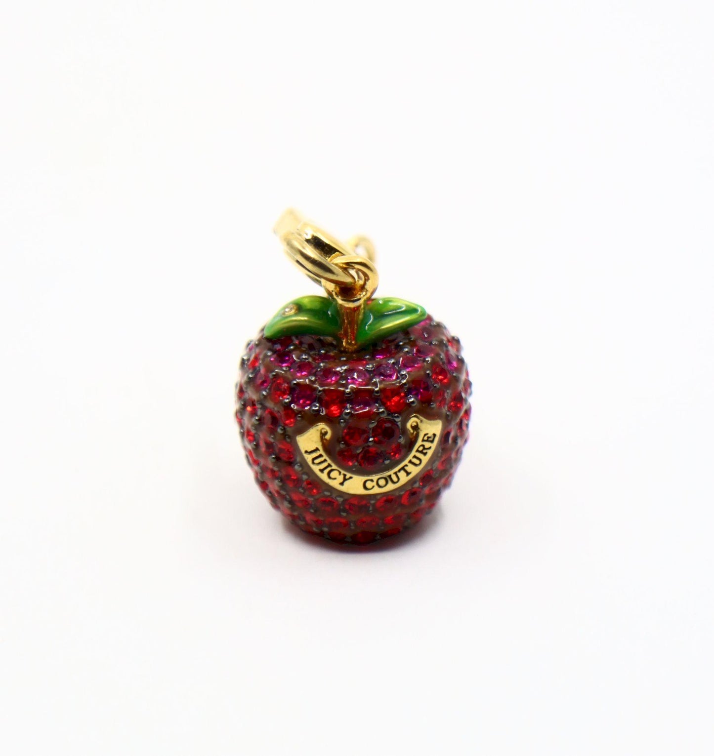 Vintage  Juicy Couture Gold Tone Rhinestone Apple Charm
