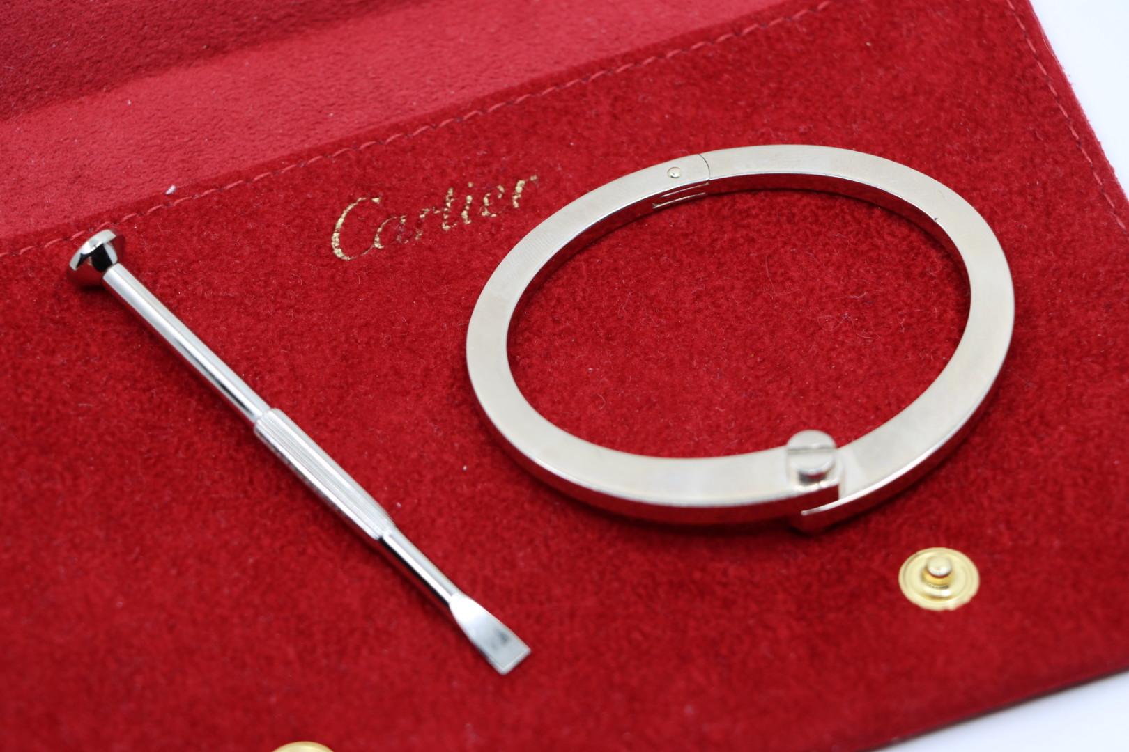 Cartier 18K White Gold  Menotte Bracelet