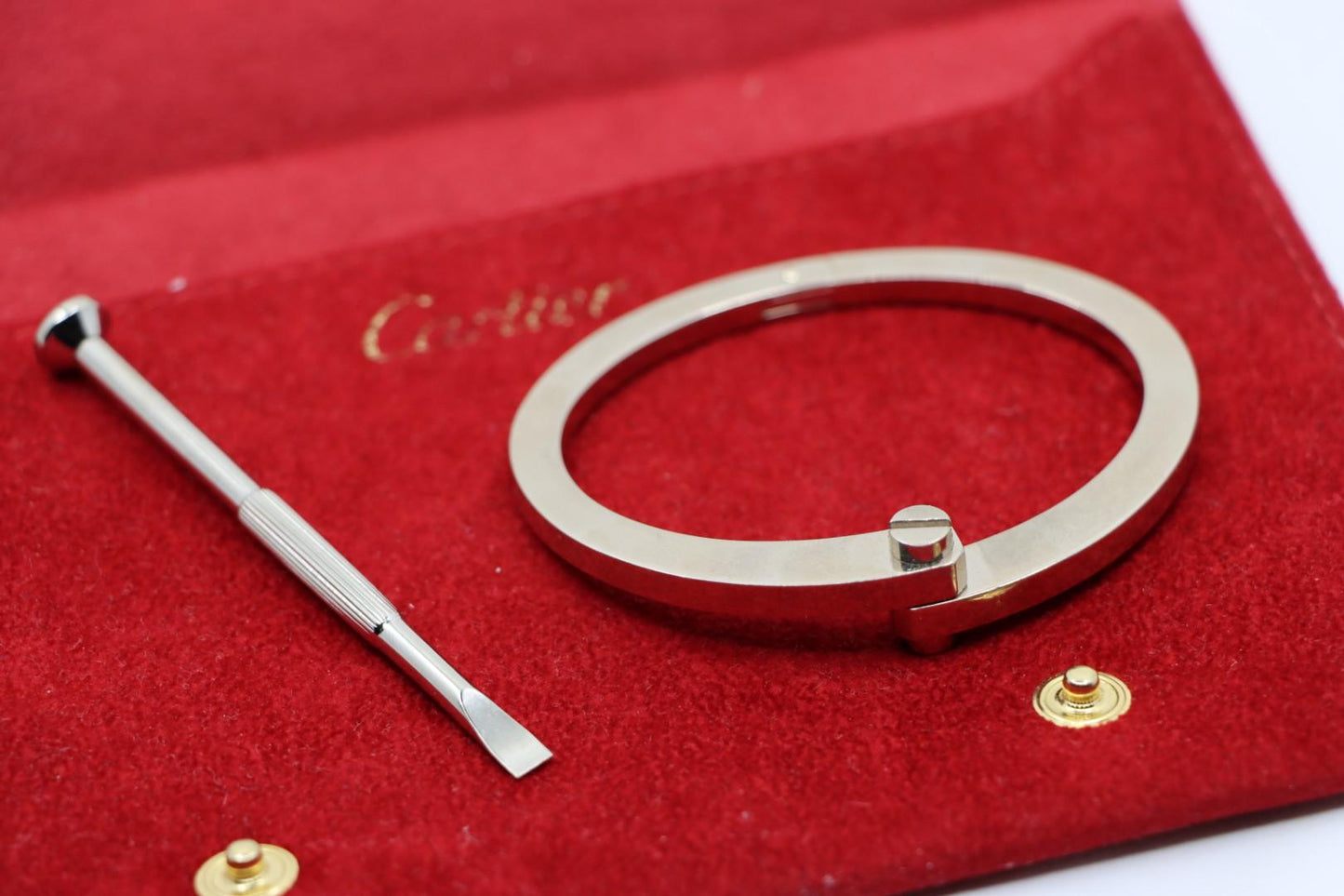 Cartier 18K White Gold  Menotte Bracelet