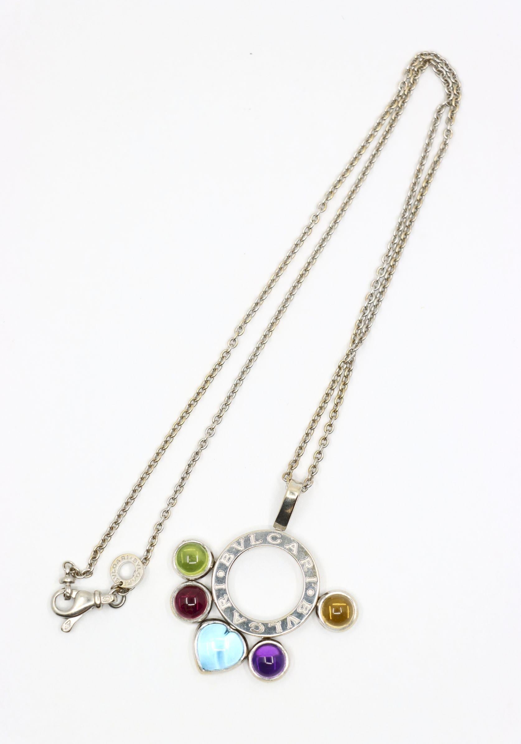 Bulgari Allegra 18KT Gold Multi-Gemstone Pendant Necklace