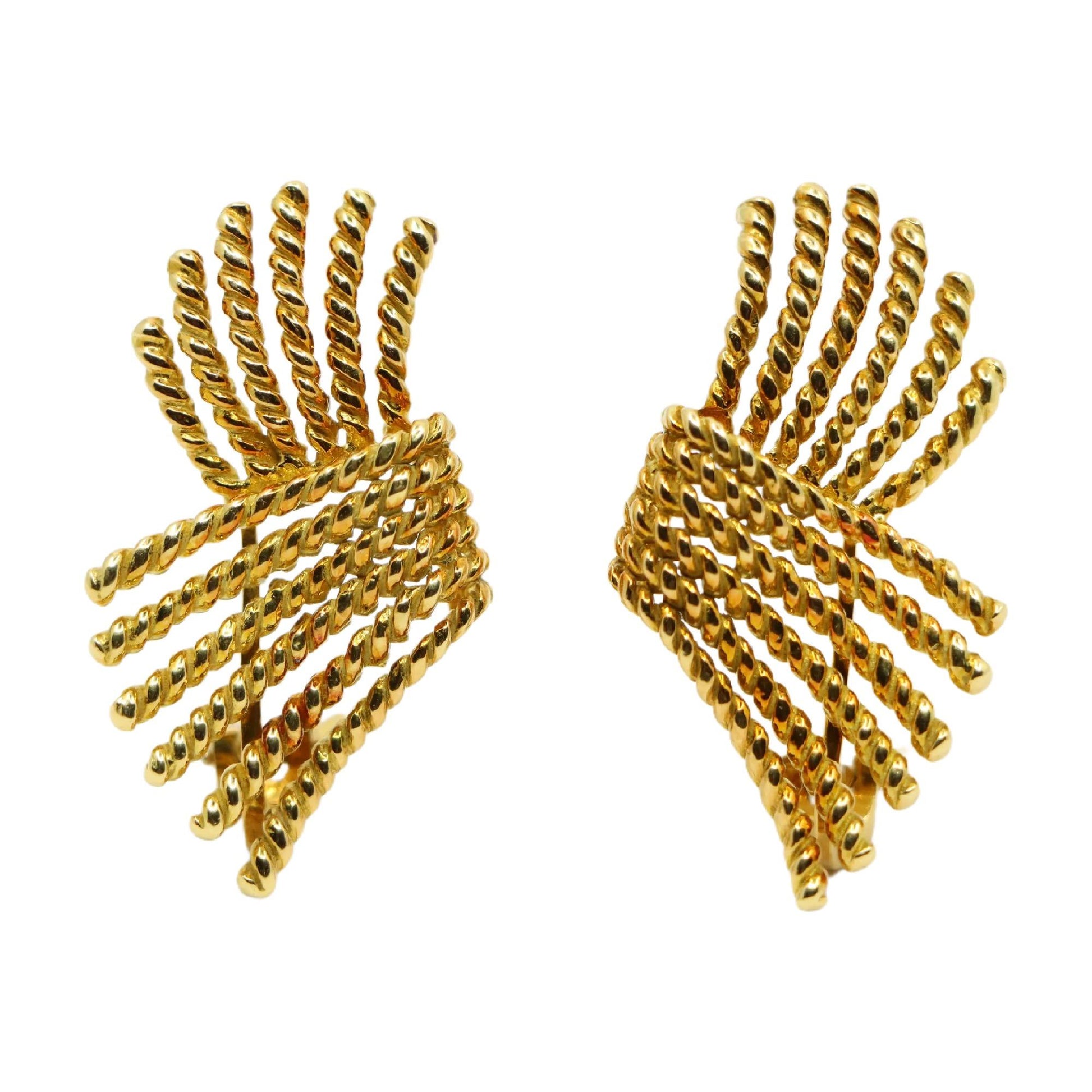 Vintage Tiffany & Co Jean Schlumberger 18K Gold Earrings
