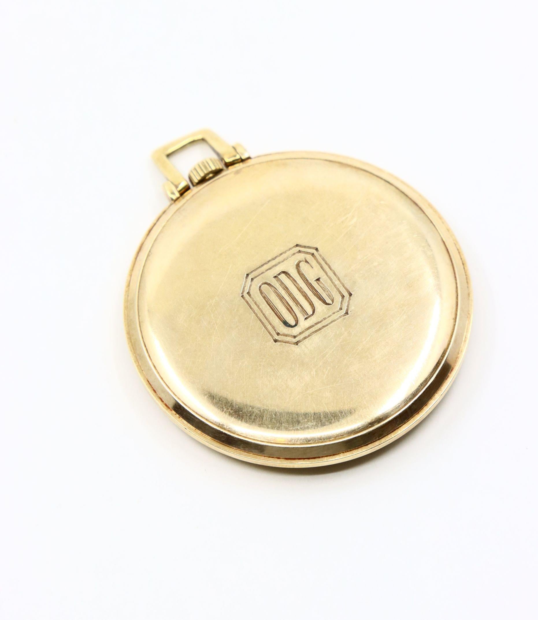 Vintage Tiffany & Co. 14K Gold Diamond Pocket Watch