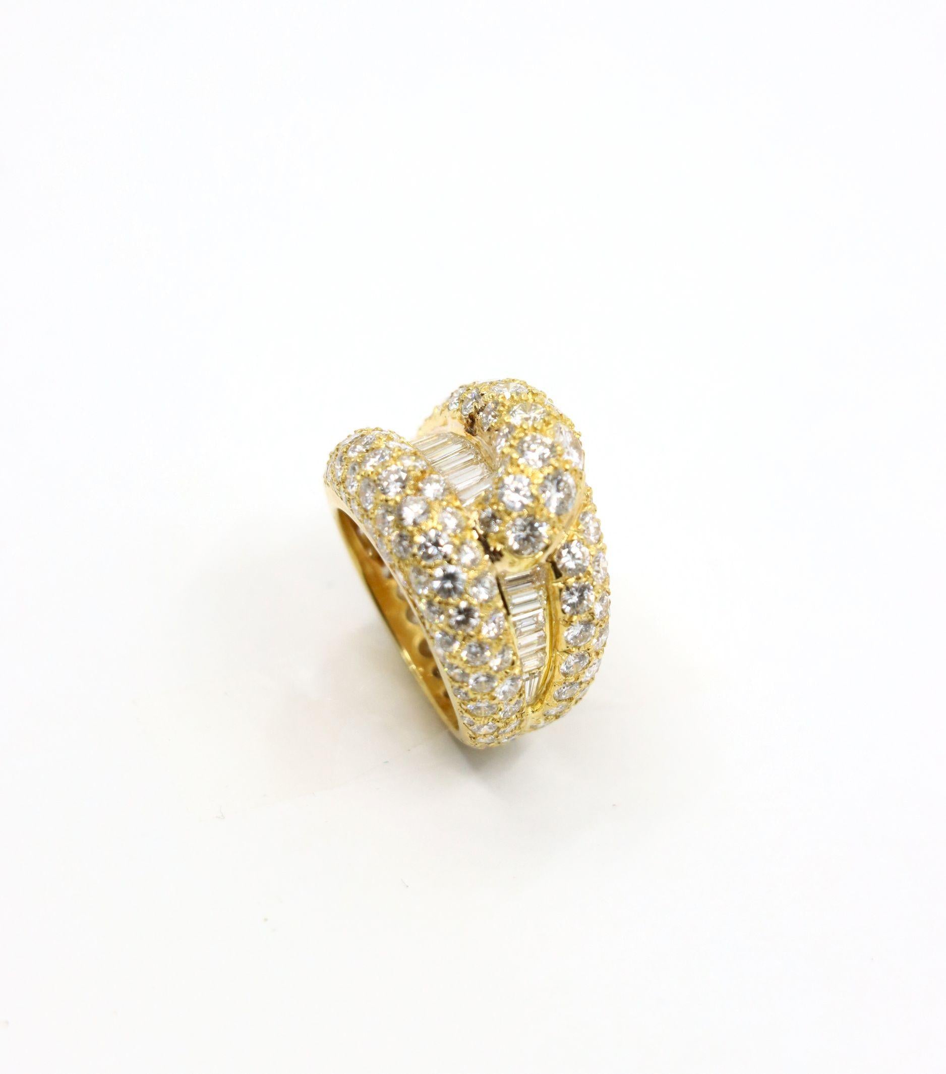 Vintage 18K Gold Diamond Ring