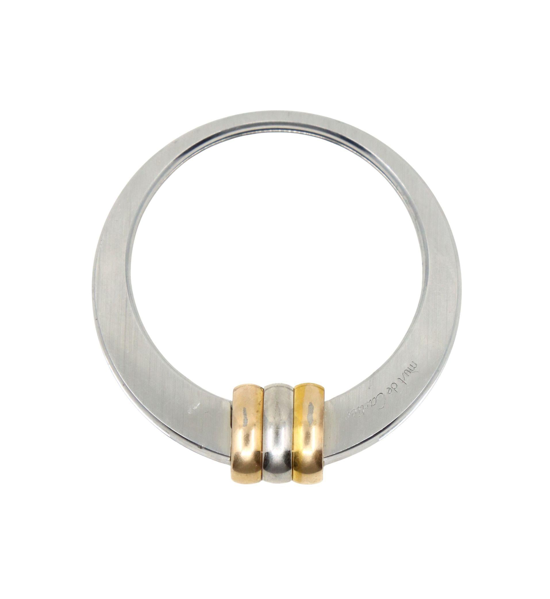 Vintage Cartier Silver & Gold Vendome Money Bill Clip