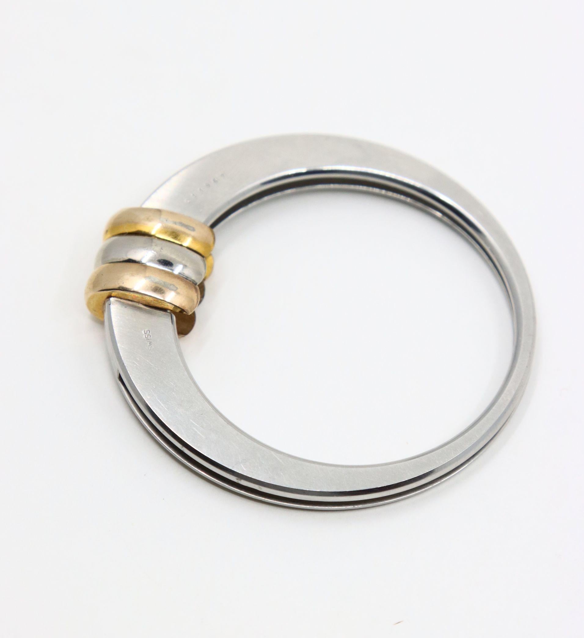 Vintage Cartier Silver & Gold Vendome Money Bill Clip