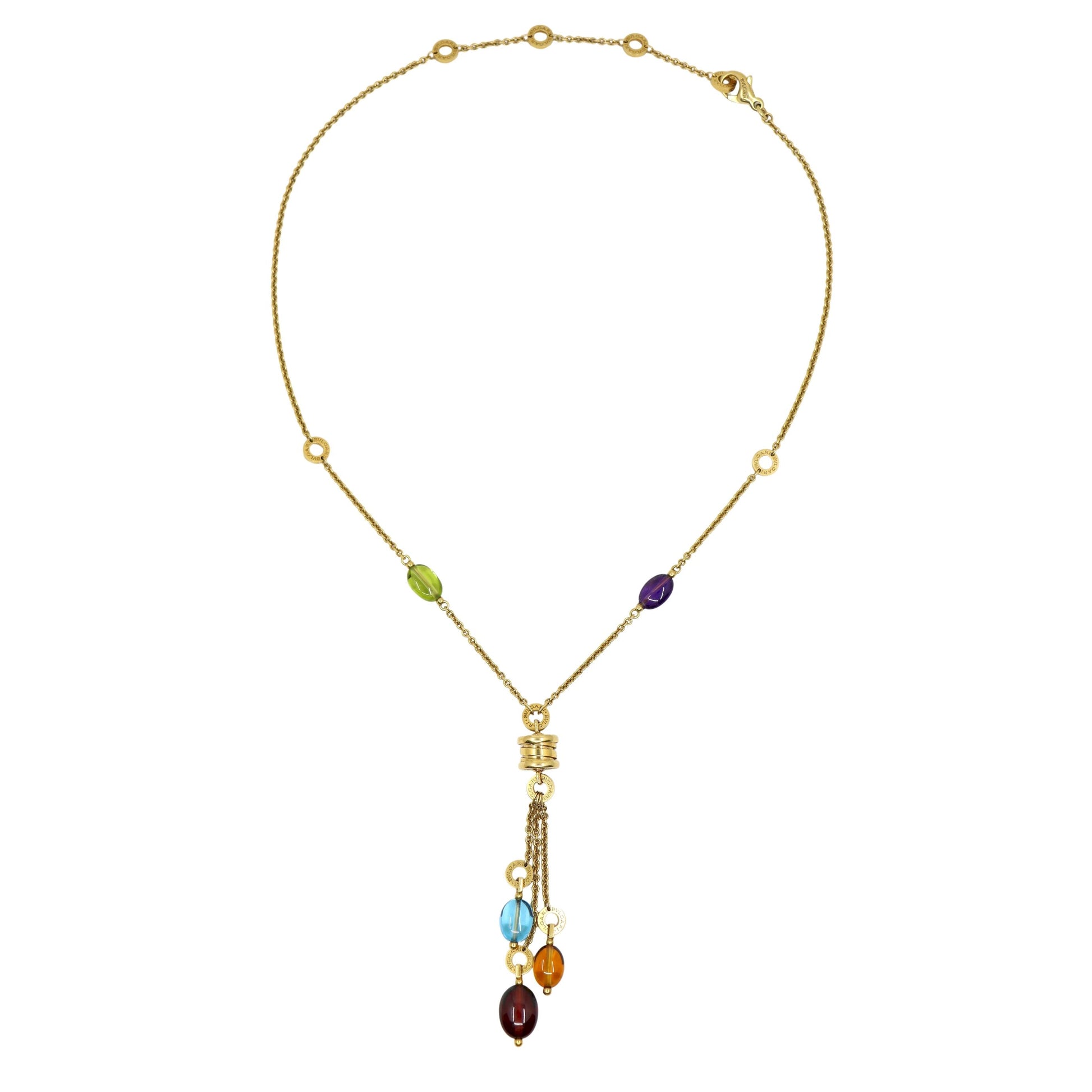 Bulgari 18K Gold Multi Gemstone Necklace – Jewelry Grove