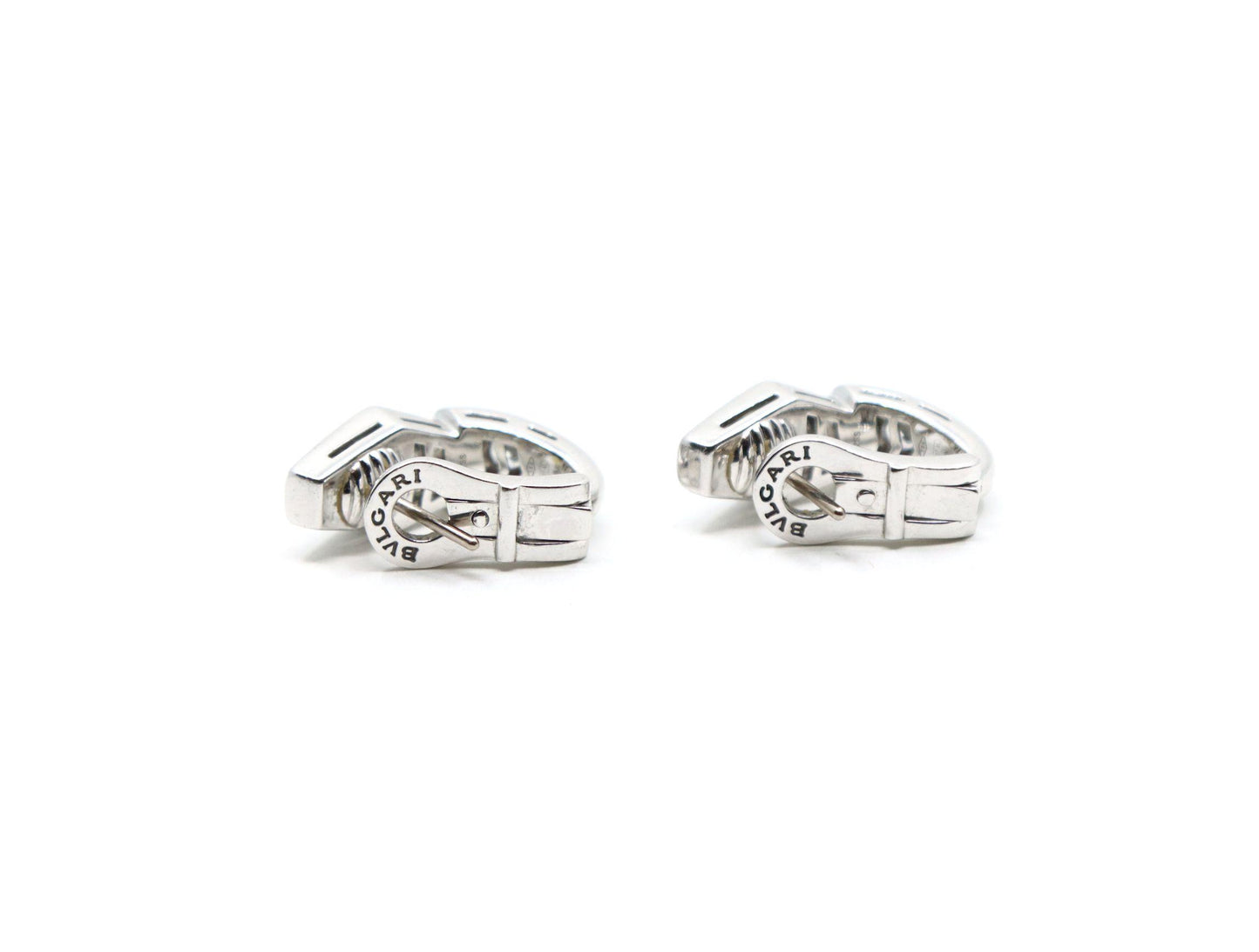 BVLGARI 18K White Gold Serpenti Viper Ring & Earrings Set
