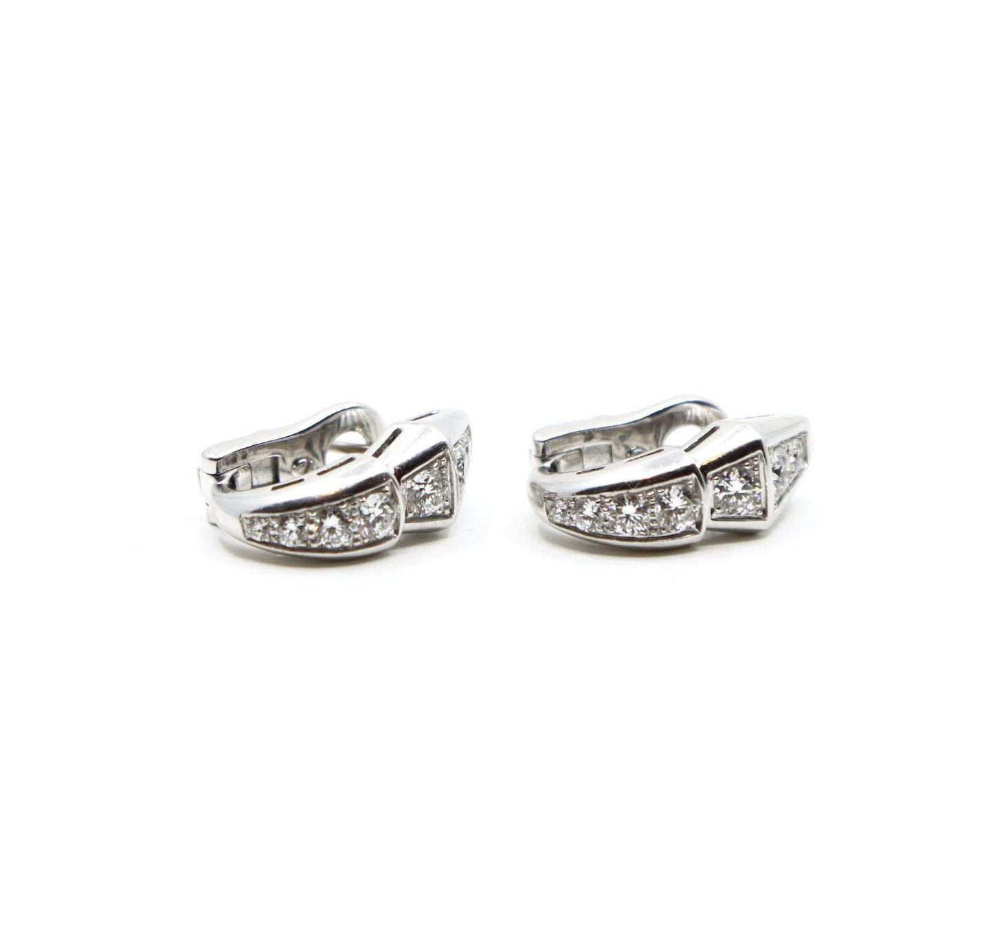 BVLGARI 18K White Gold Serpenti Viper Ring & Earrings Set