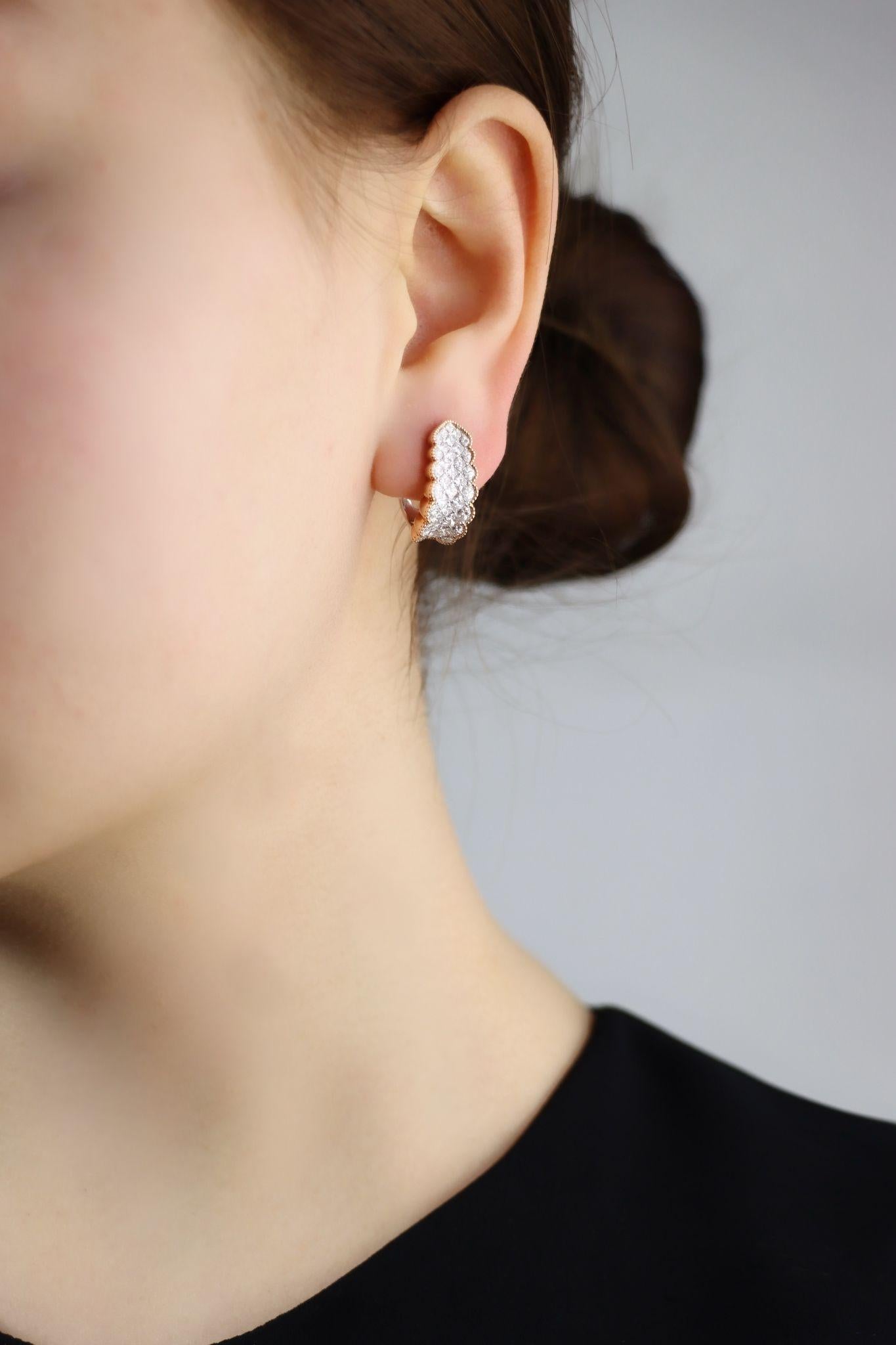 Simon G 18K Yellow & White Gold Diamond Earrings