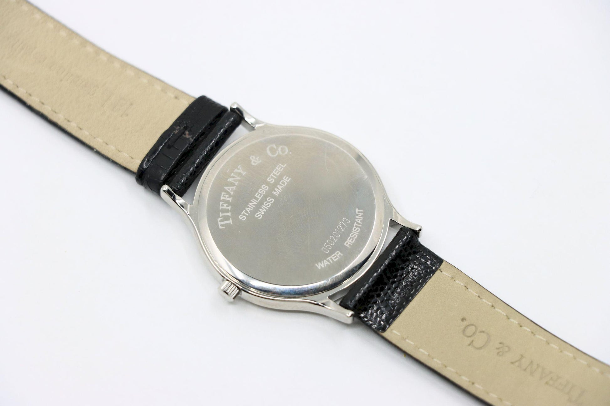 Tiffany & Co Black Leather Portfolio Watch