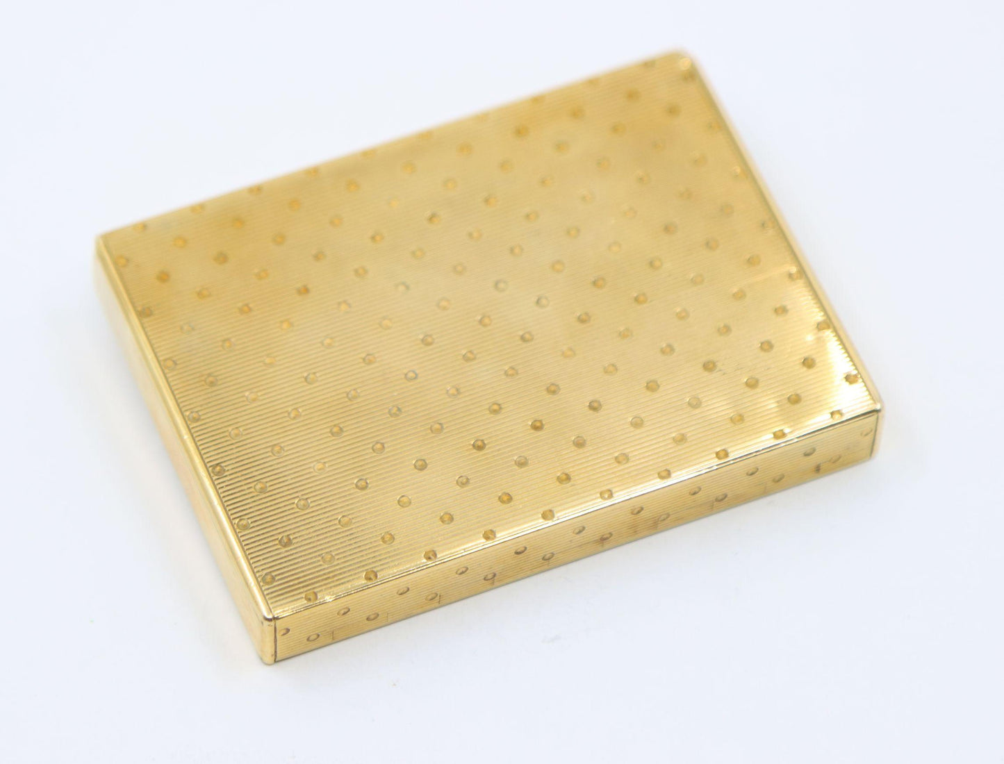 Antique Cartier 9CT Gold Diamond Ruby Compact Case