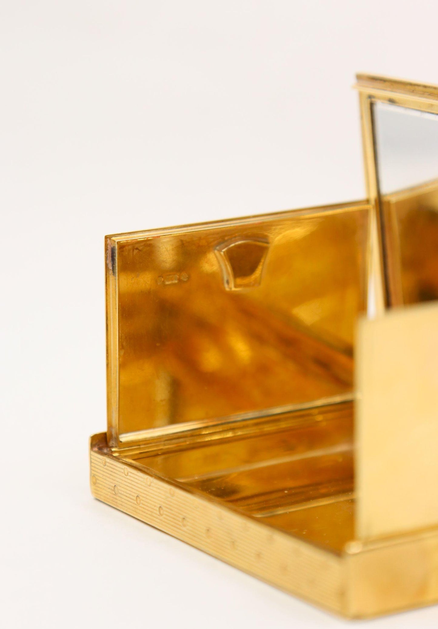 Antique Cartier 9CT Gold Diamond Ruby Compact Case