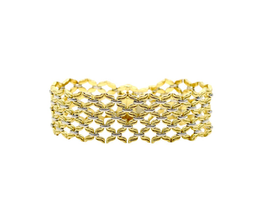 Buccellati 18K Yellow & White Gold Woven Bracelet