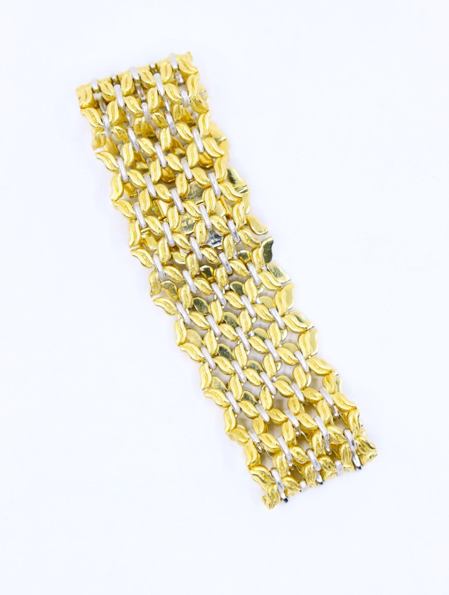 Buccellati 18K Yellow & White Gold Woven Bracelet