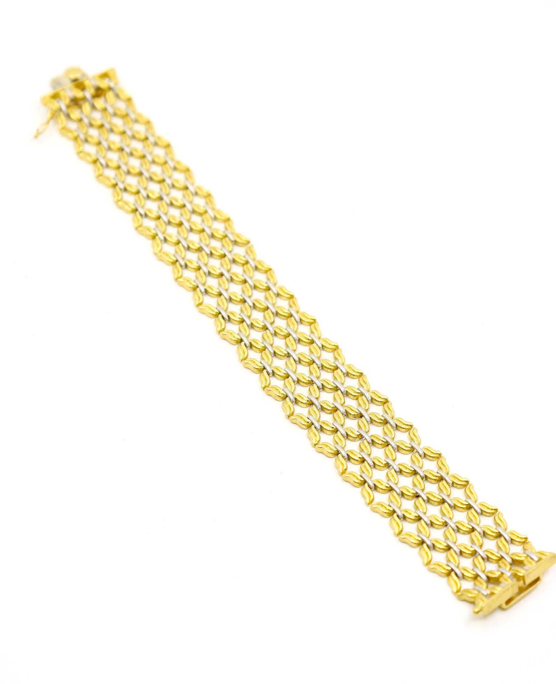 Buccellati 18K Yellow & White Gold Woven Bracelet