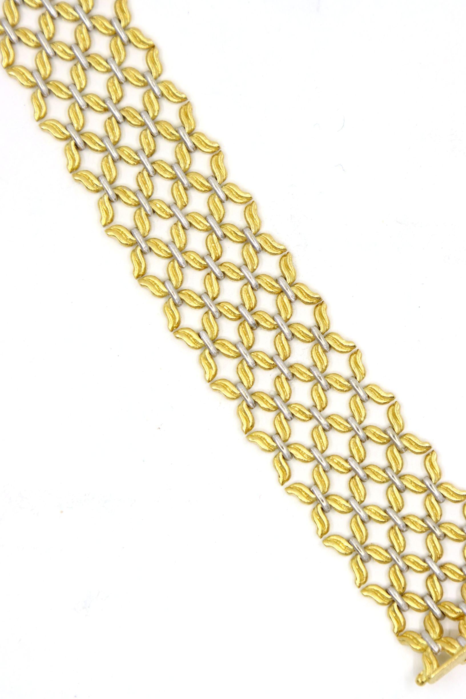 Buccellati 18K Yellow & White Gold Woven Bracelet
